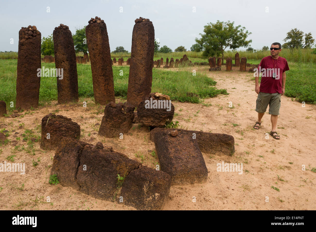 Wassu Stone Circles, Gambia Stockfoto