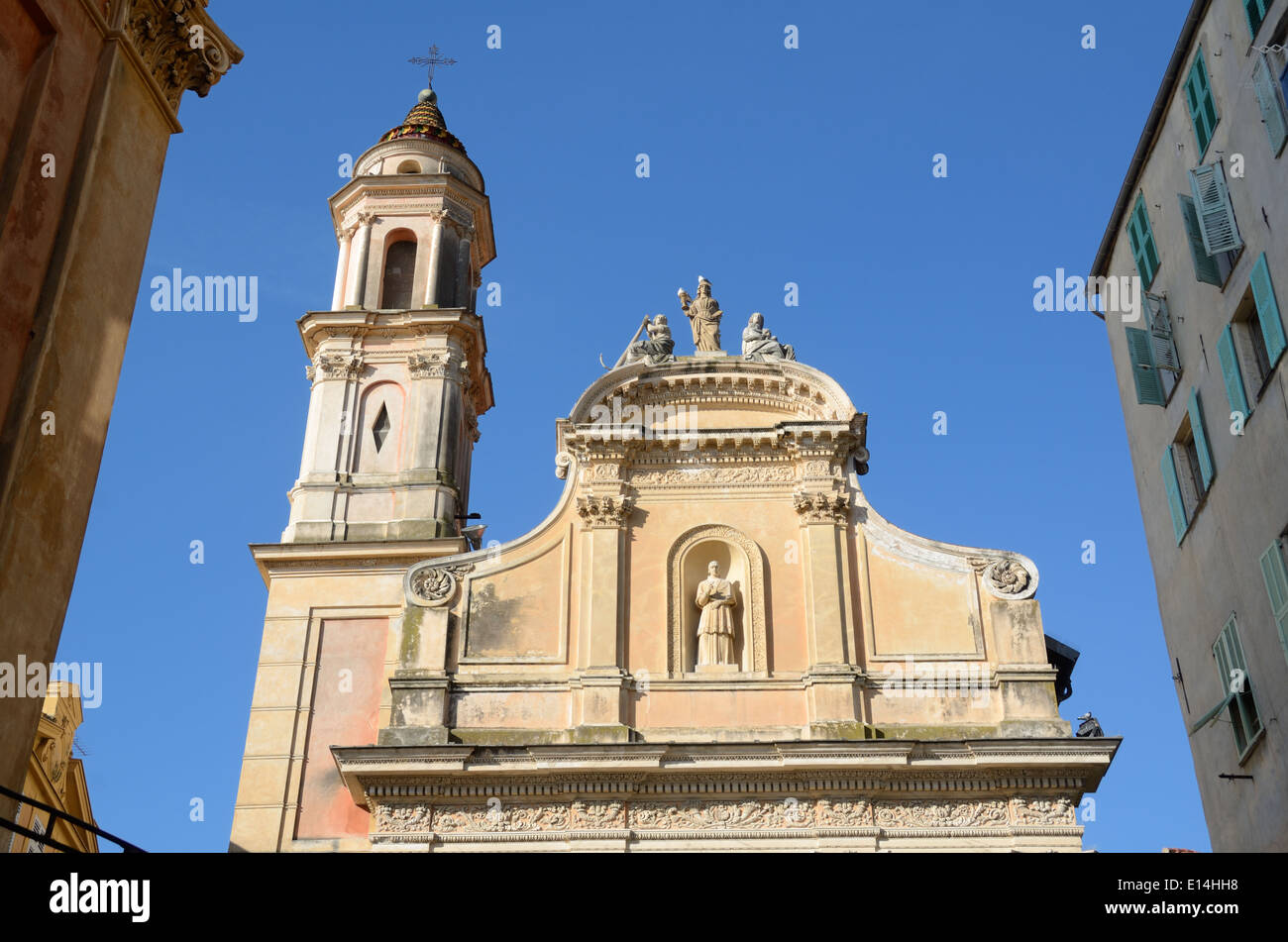 Chapelle des Pénitents Blancs (1680) oder barocke Kapelle der weißen Büßer Menton Alpes-Maritimes Frankreich Stockfoto