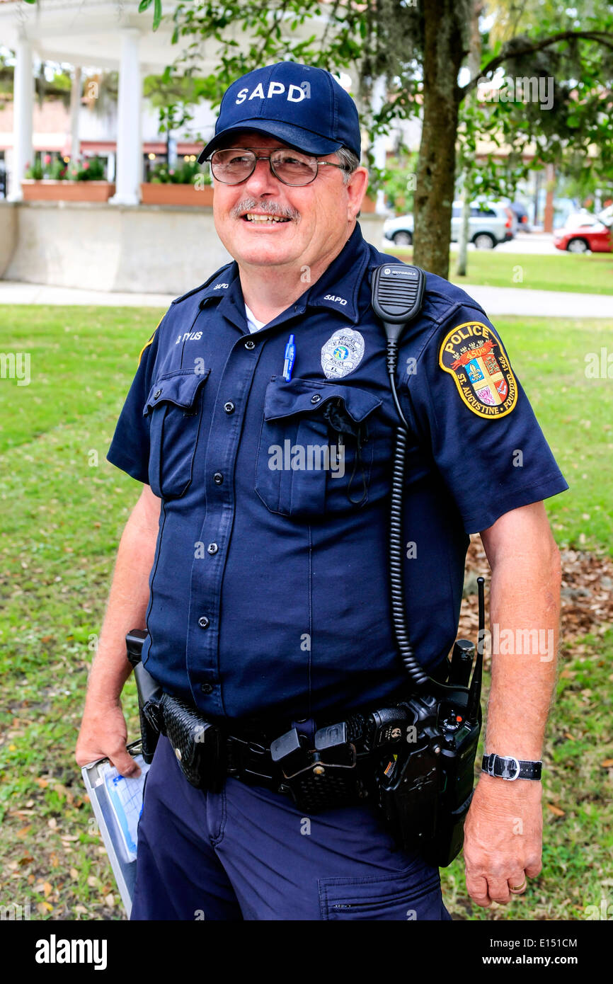 Polizist in St. Augustine Florida Stockfoto