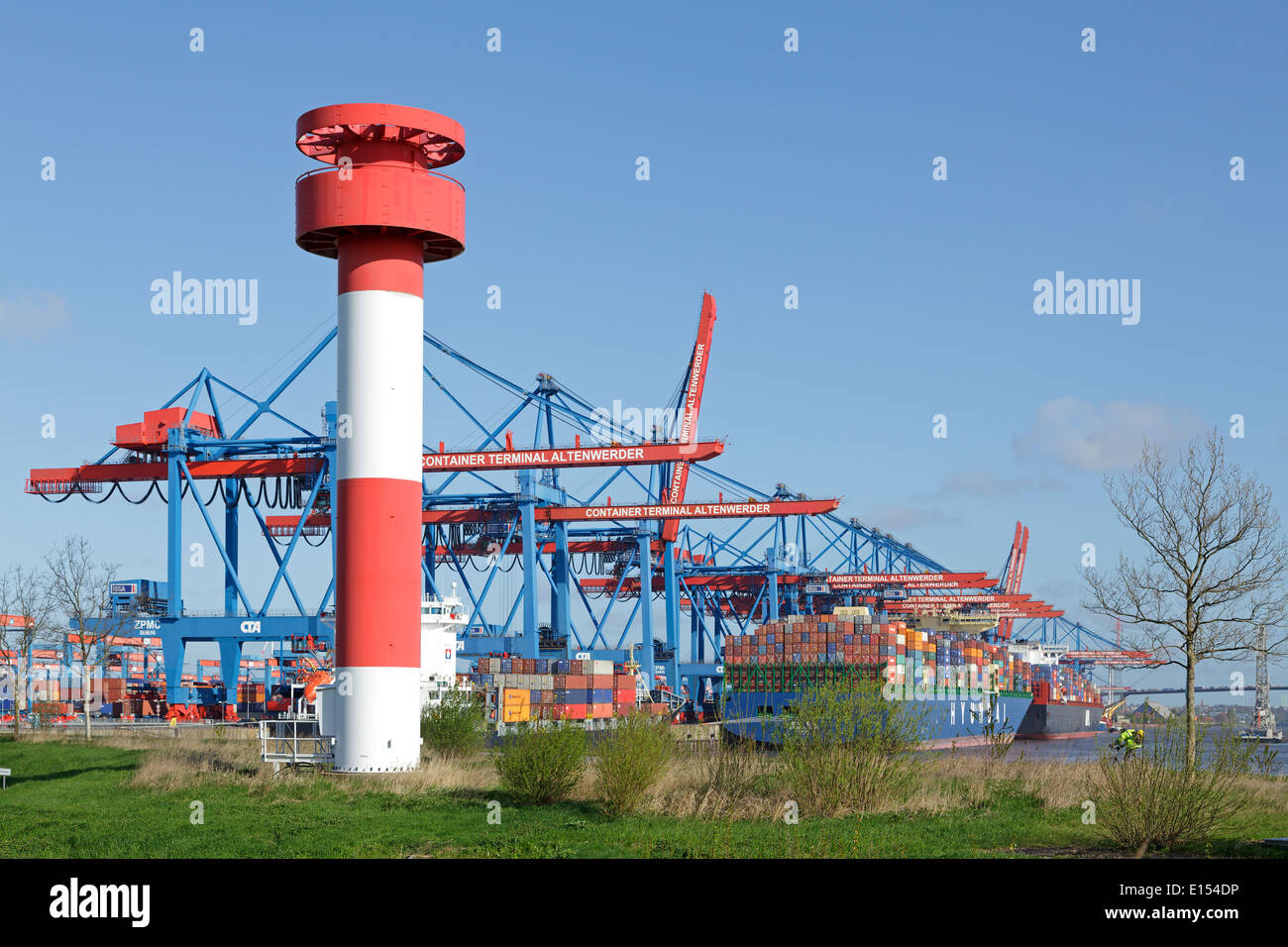 Container Terminal Altenwerder (CTA), Hamburg, Deutschland Stockfoto