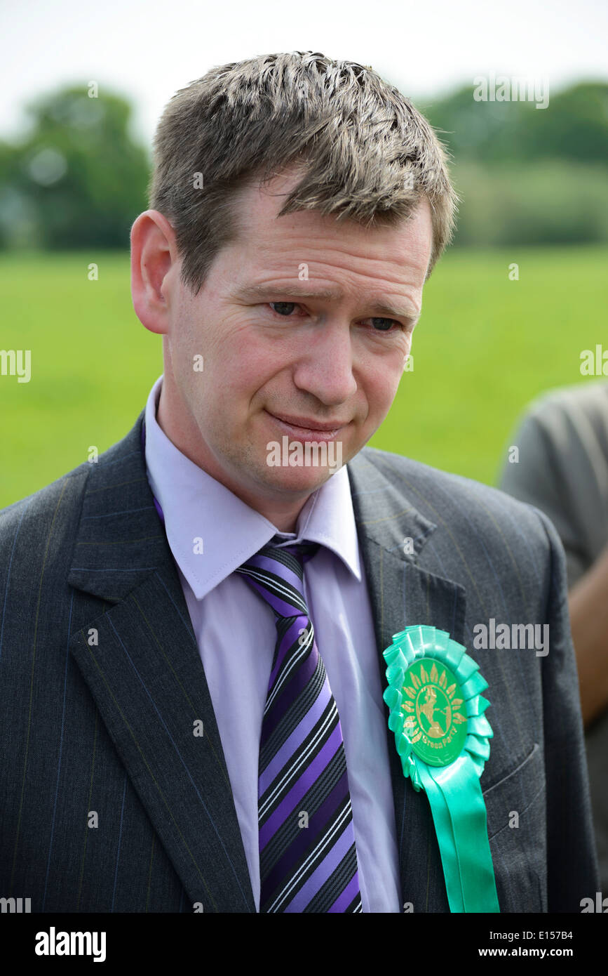 Peter Cranie, Kandidat der grünen Partei (nordwestlich) MEP. Stockfoto