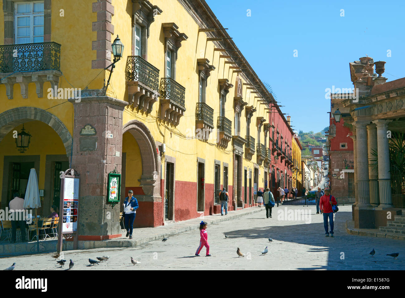 Correo Street San Miguel de Allende, Mexiko Stockfoto