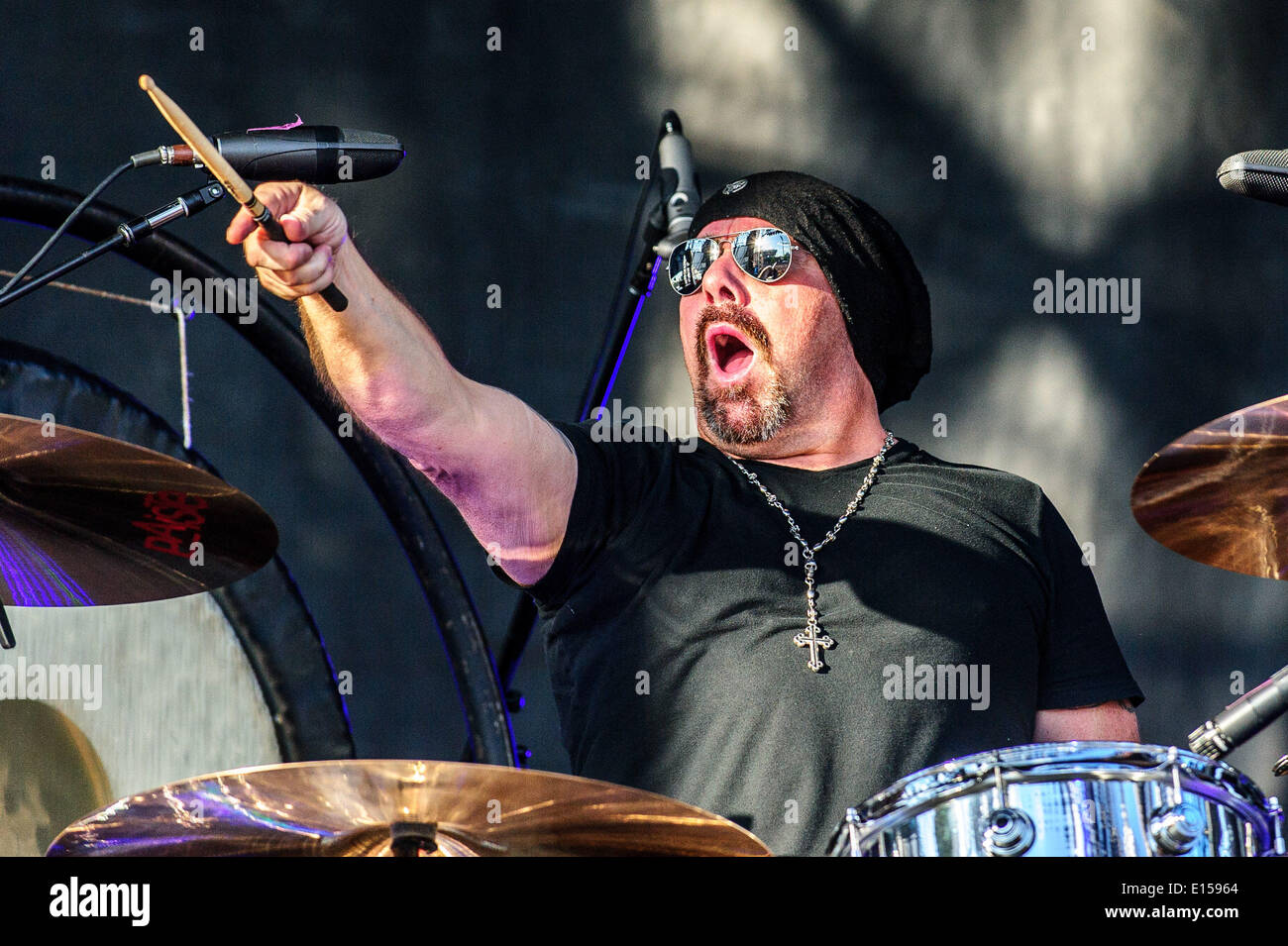 Toronto, Ontario, Kanada. 18. Mai 2014. JASON BONHAM durchgeführt auf der Bühne beim Festival Rock On The Range in Columbus, Ohio. © Igor Vidyashev/ZUMAPRESS.com/Alamy Live-Nachrichten Stockfoto