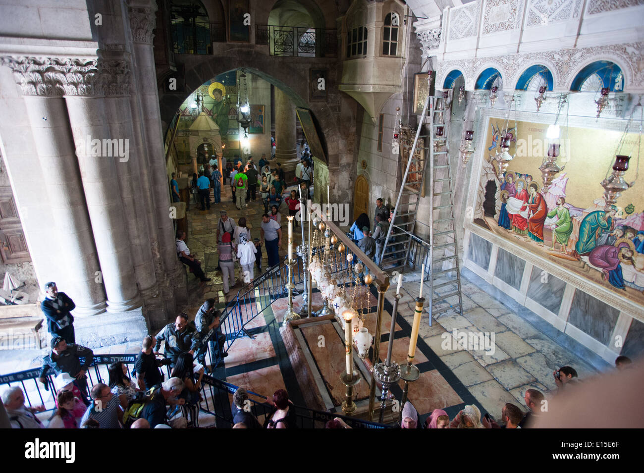 Kirche des Heiligen Grabes in Jerusalem Stockfoto