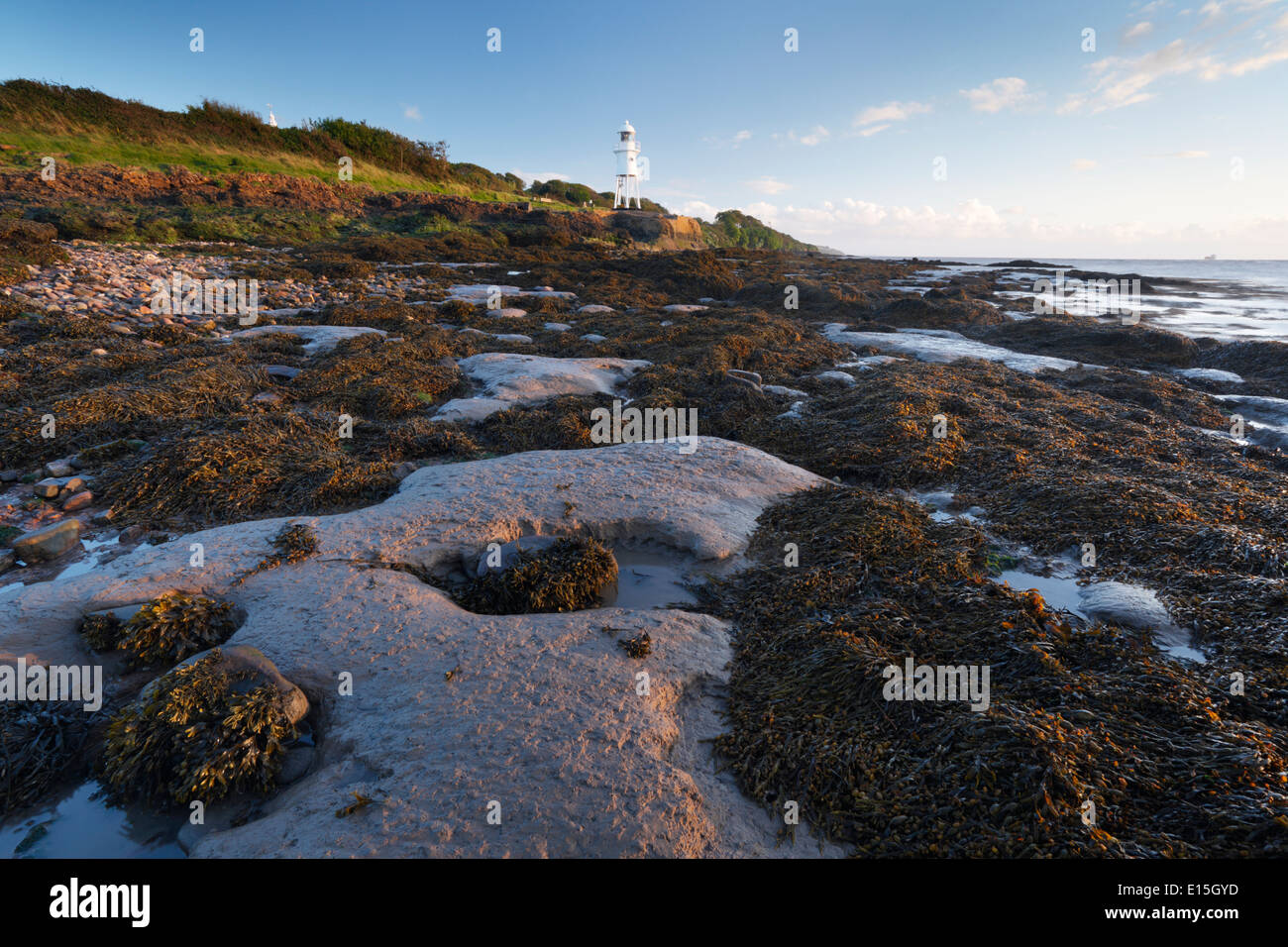 Schwarzen Nore Leuchtturm. Portishead. North Somerset. England. VEREINIGTES KÖNIGREICH. Stockfoto