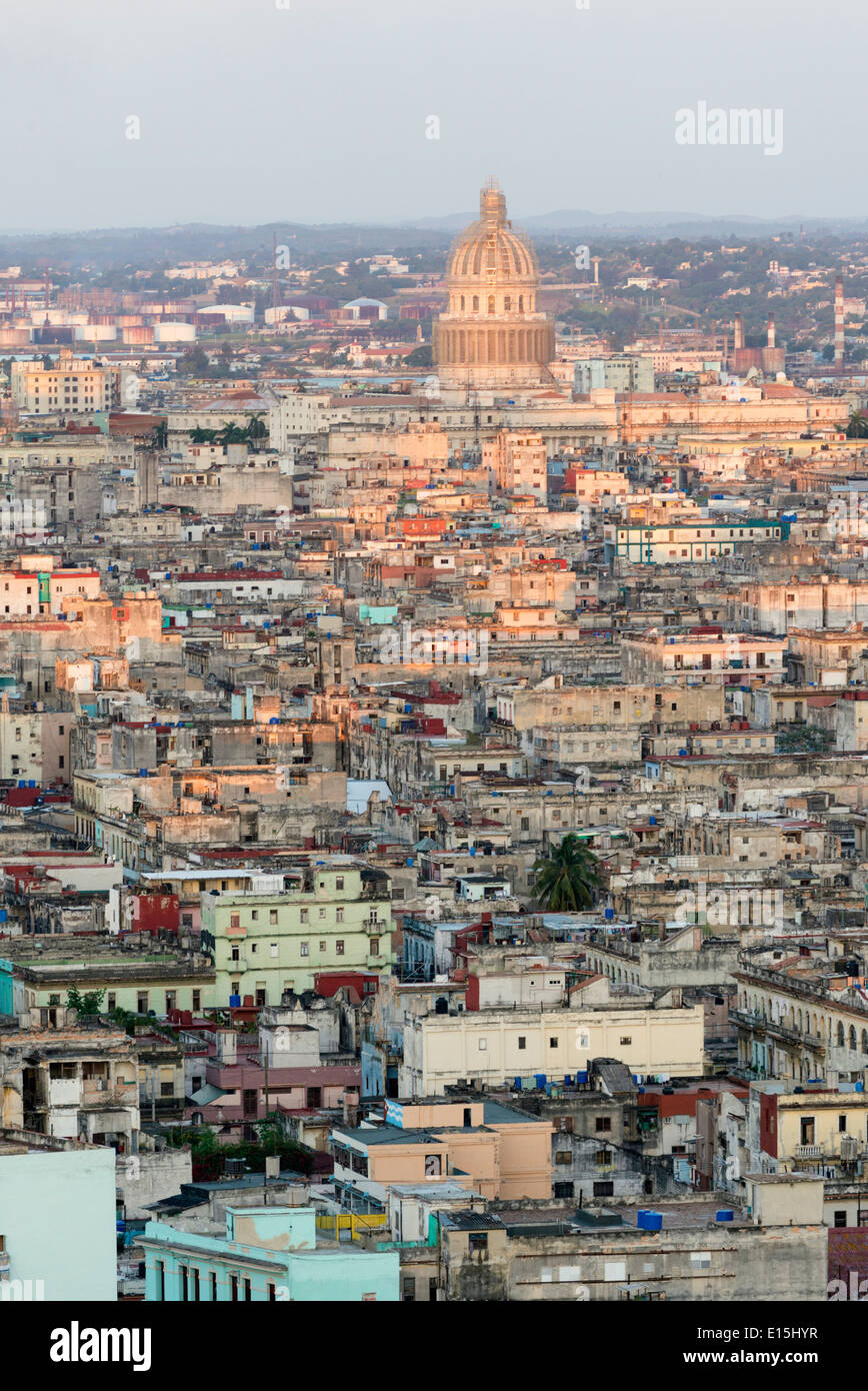 Ansicht der historischen Innenstadt von Havanna, Kuba Stockfoto