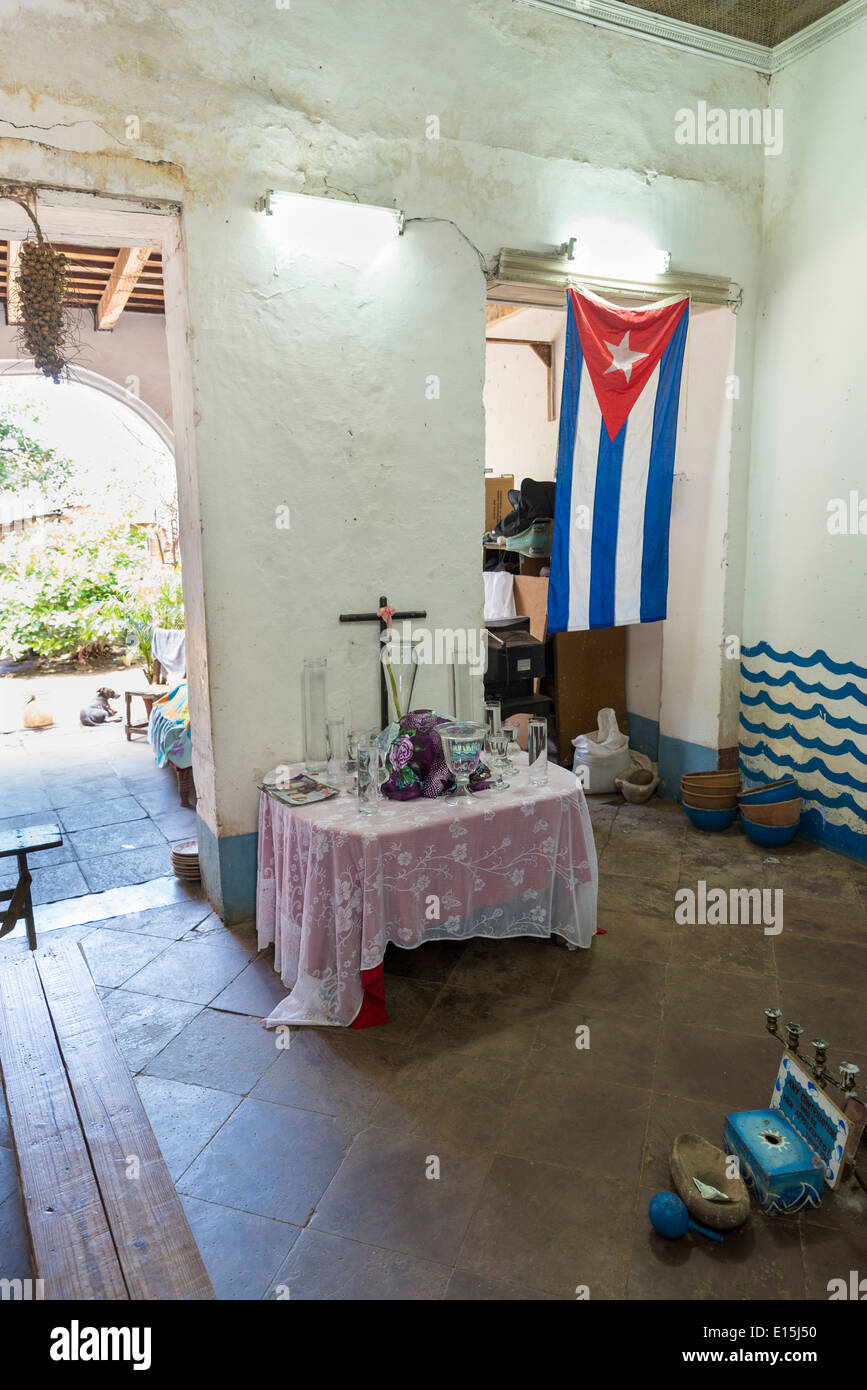 Santeria, synkretistische Religion Westafrikas und karibischer Herkunft geprägt und syncretized römischen Katholizismus, Trinidad, Kuba Stockfoto