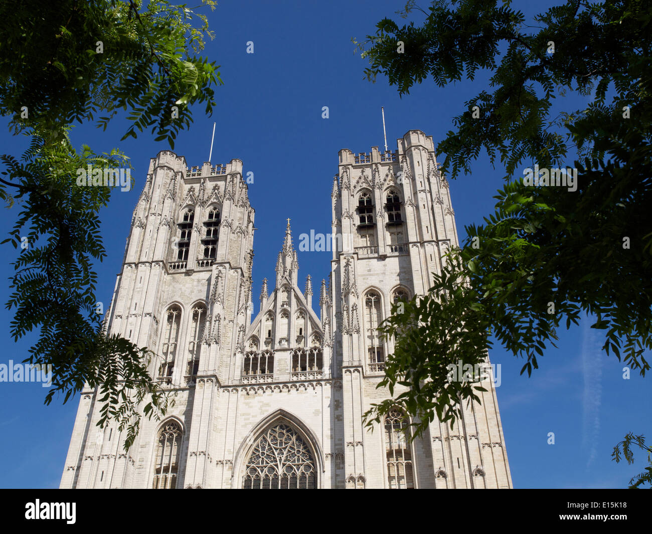 Die Sint Michiels En Goedele Kathedrale im Stadtzentrum von Brüssel, Belgien Stockfoto