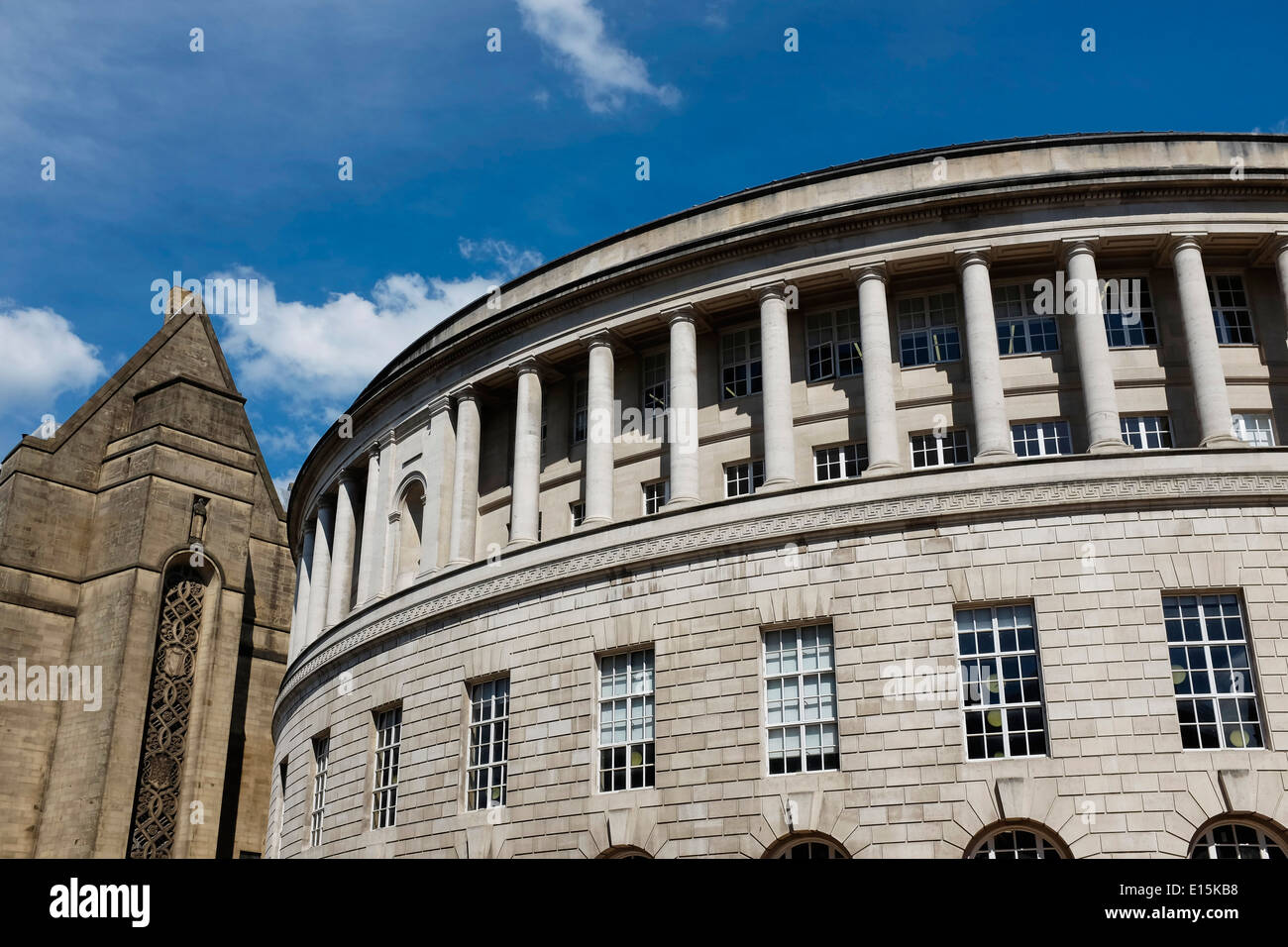 Detail der Zentralbibliothek Manchester UK Stockfoto