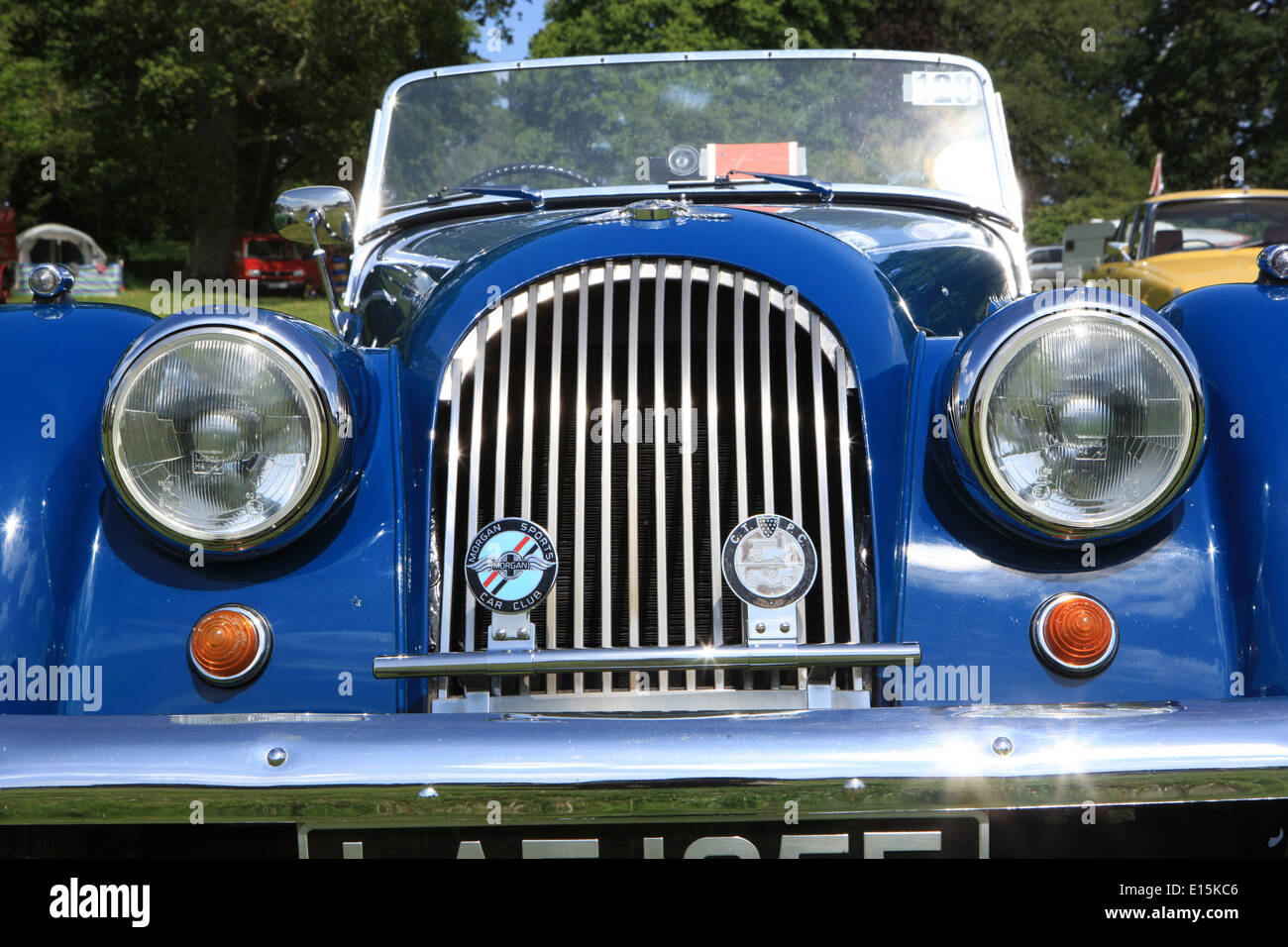 Ein Morgan-Sportwagen auf der Classic Car show Boconnoc Estate in der Nähe von Lostwithiel Cornwall Stockfoto