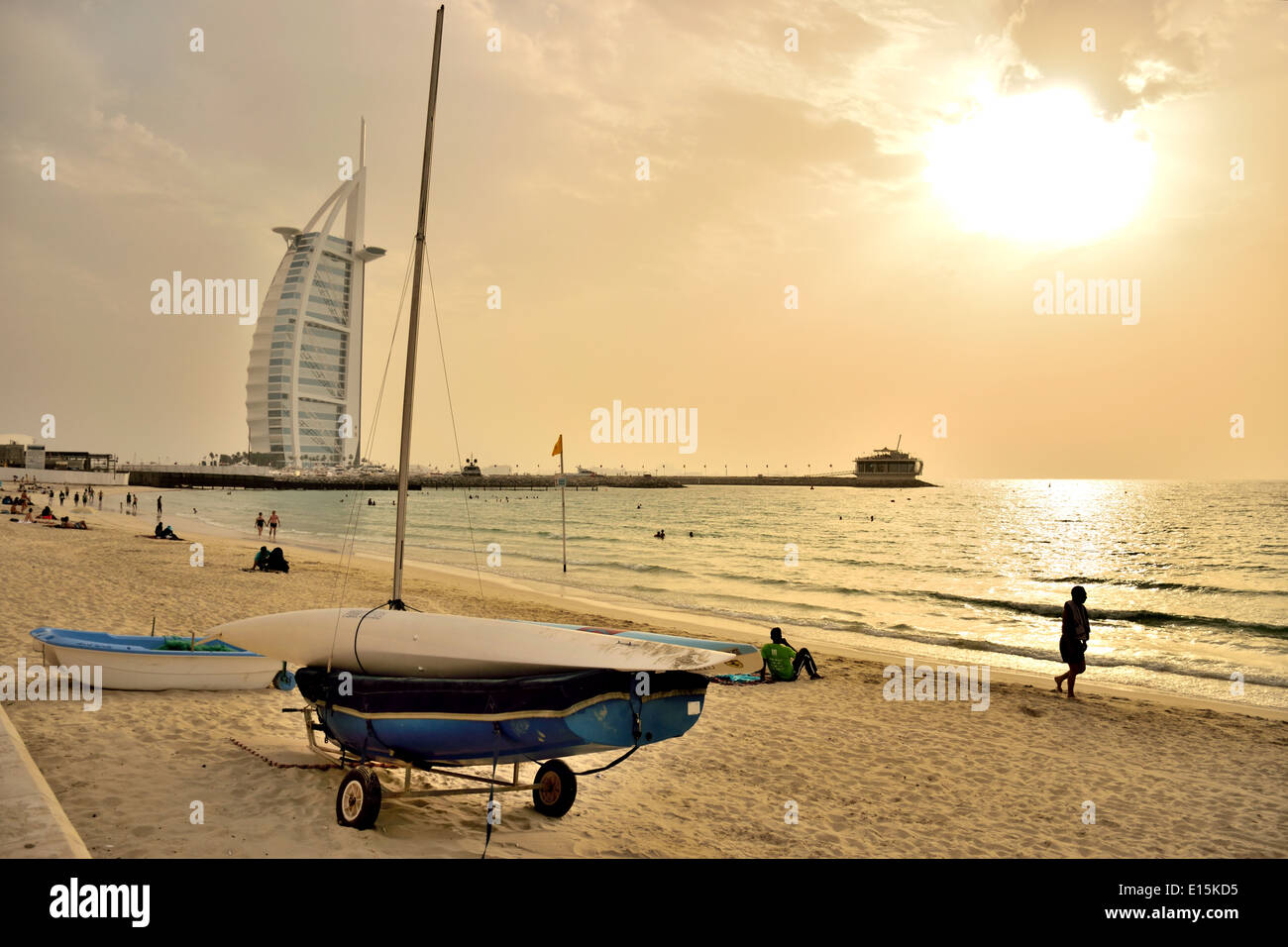 Burj Al Arab, Jumeirah Beach, Dubai, Vereinigte Arabische Emirate Stockfoto