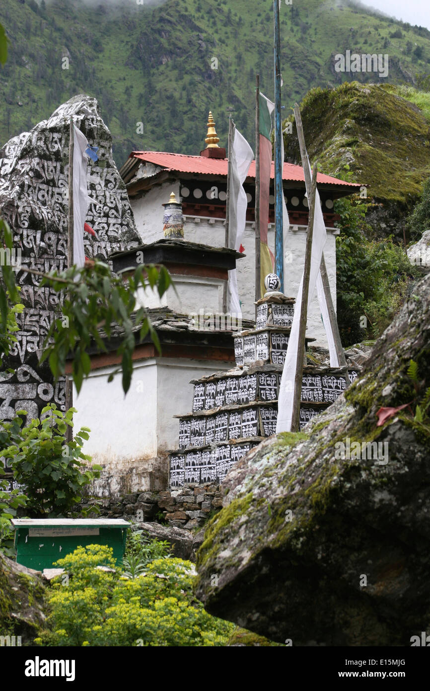 Stupa in Nepal. Stockfoto