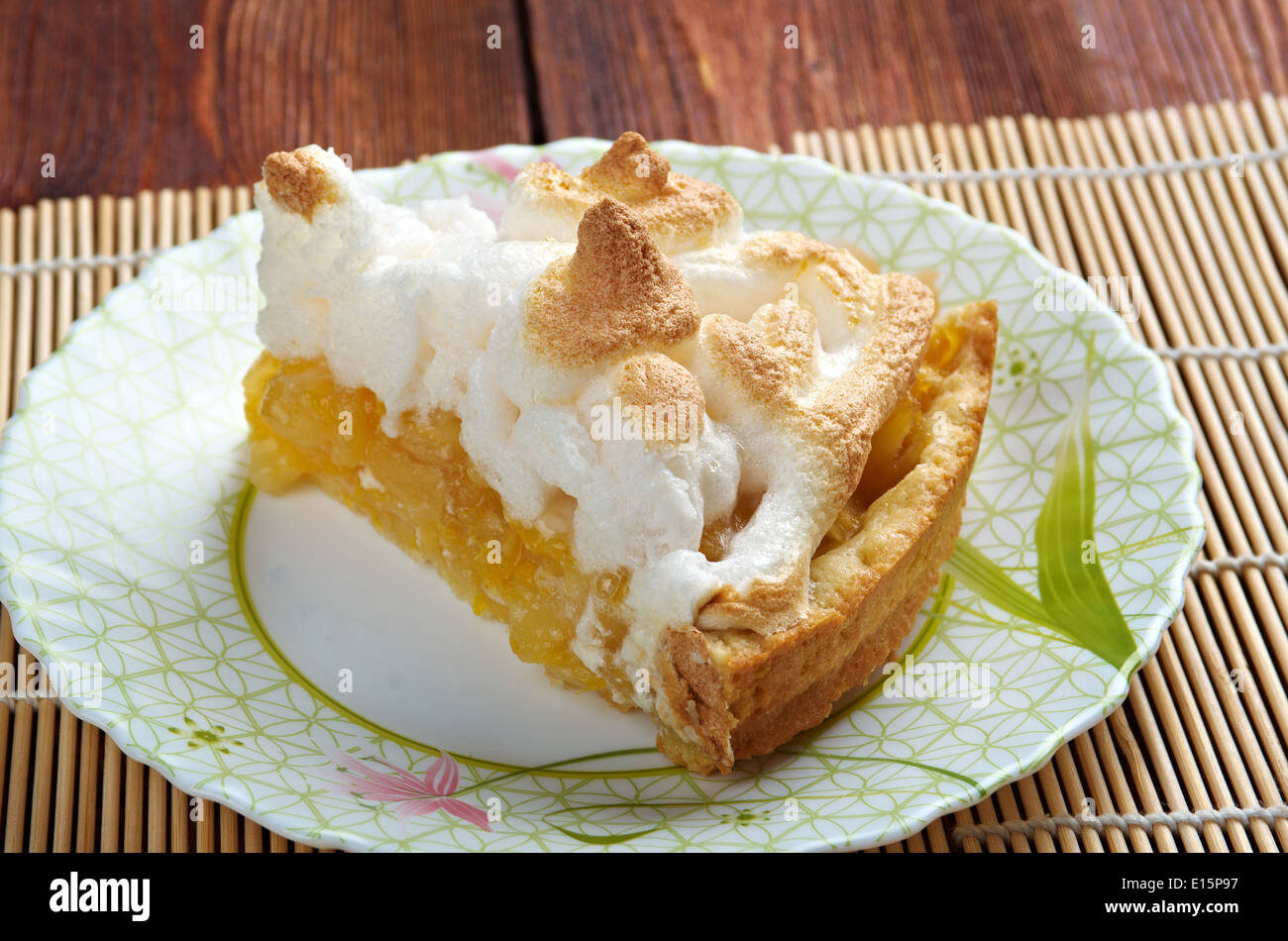 Traditionellen amerikanischen Apfelkuchen. Stück Apfelkuchen Stockfoto