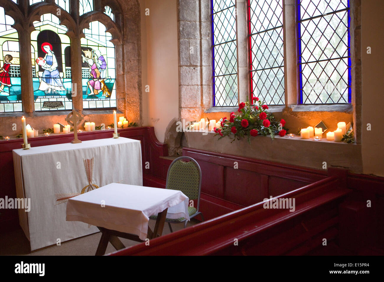 Kirche zu ändern Interieur in Kirchen Englisch uk traditionellen alten Gebäuden Stockfoto