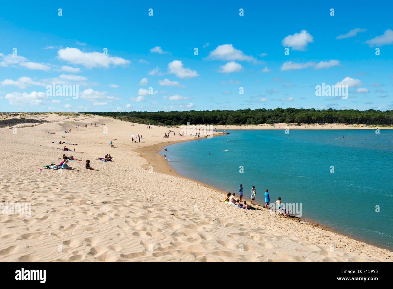 Talmont Saint-Hilaire (Departement Vendée): die Bucht "Anse du Veillon" Stockfoto