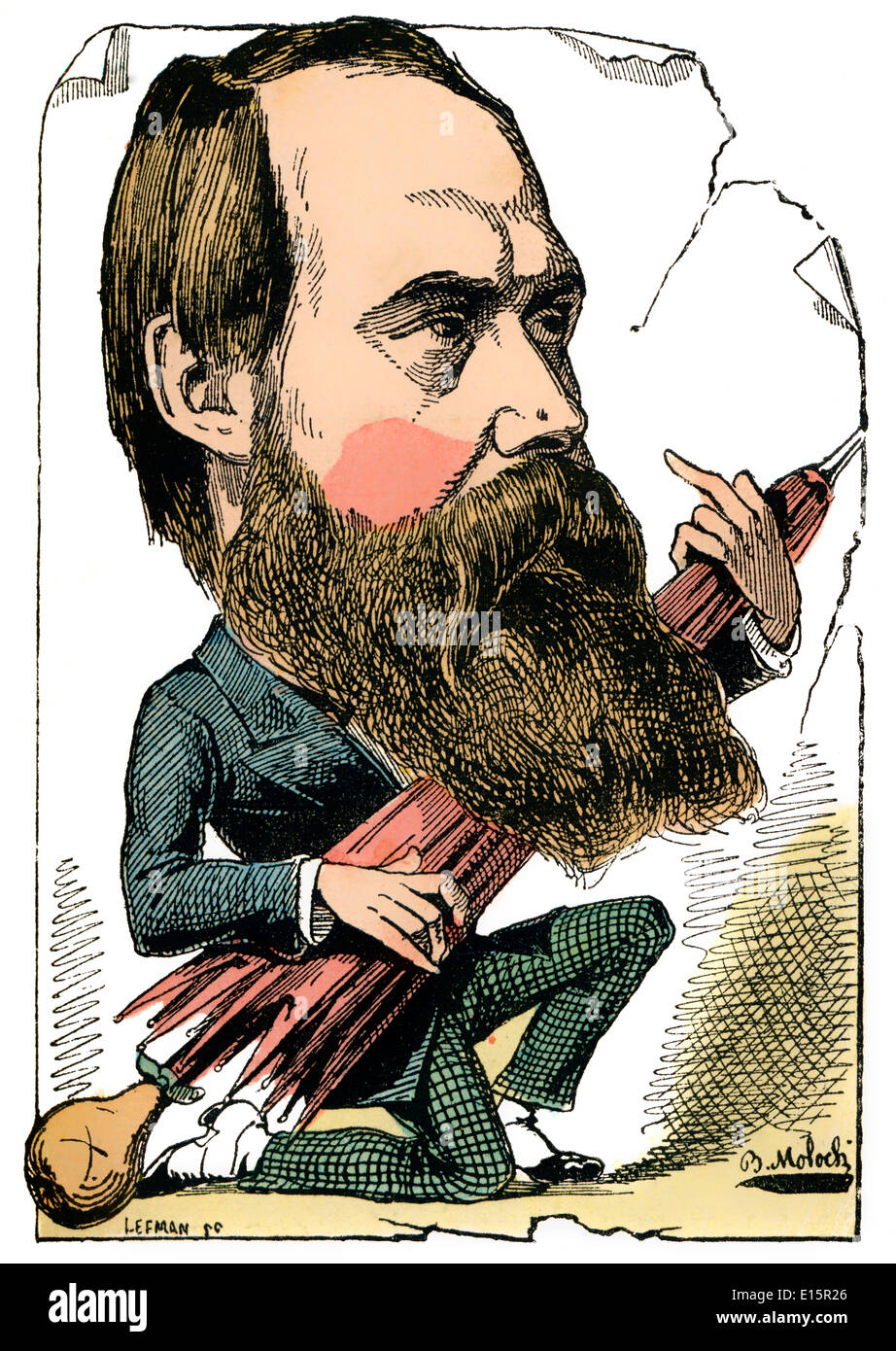 Prinz Philippe d'Orléans, Graf von Paris oder Louis Philippe Albert, 1838-1894, politische Karikatur, 1882, von Alphonse Hector Stockfoto