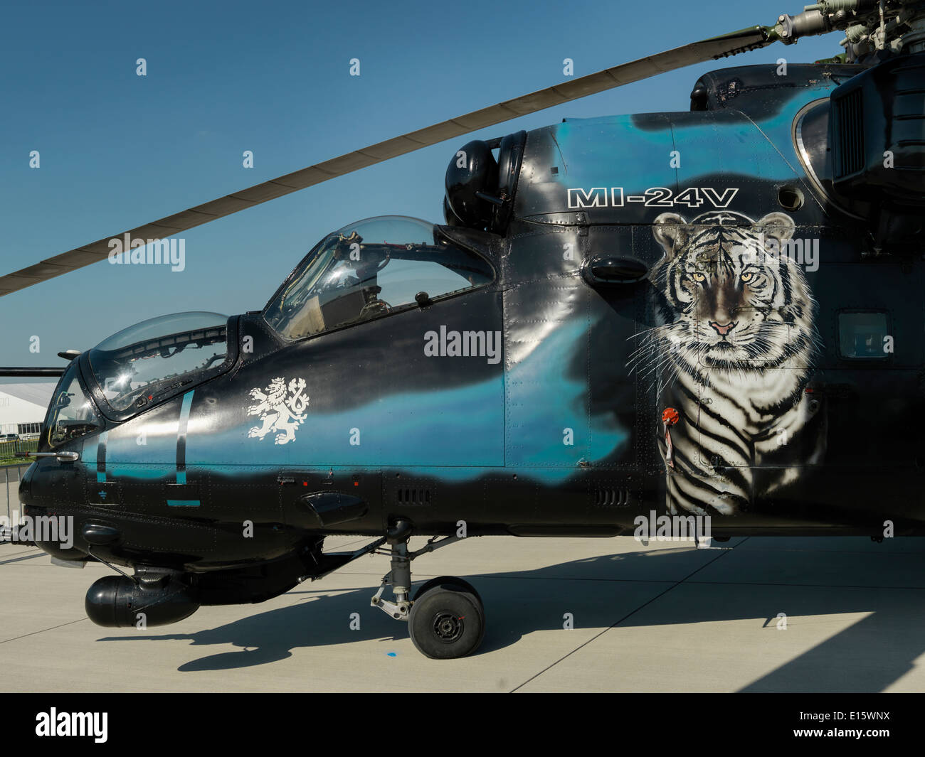 Mil Mi24 Hind Hubschrauber Gunship der Tschechischen Luftwaffe auf dem