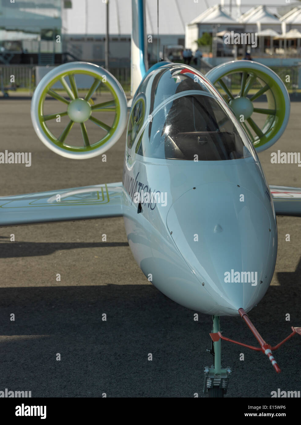 E-Fan - das erste volle elektrische Flugzeug der "Airbus Gruppe Innovationen". Zwei Sitz Technologieträger und Schulflugzeug. Stockfoto