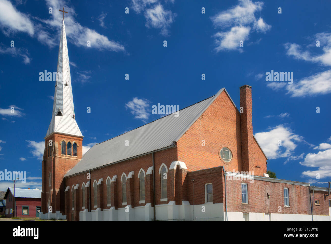 Die Kirche der Verkündigung. Katholische Kirche. Leadville, Colorado Stockfoto