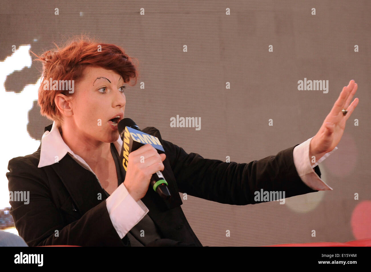 Promi-Interview mit Amanda Palmer im Jahr 2014 Canadian Music Week. Stockfoto