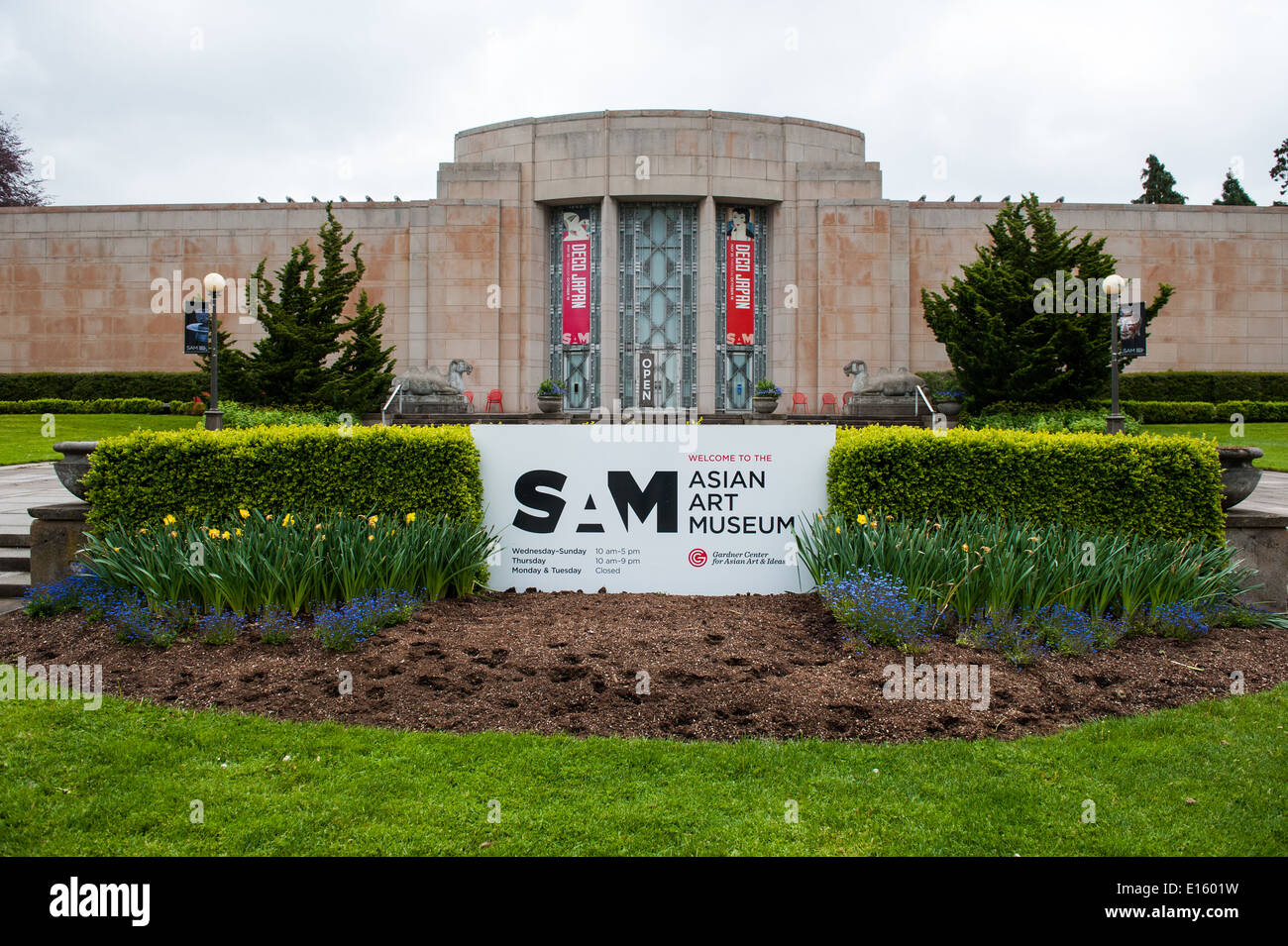 Das Asian Art Museum befindet sich im Herzen von Seattle Volunteer Park. Stockfoto