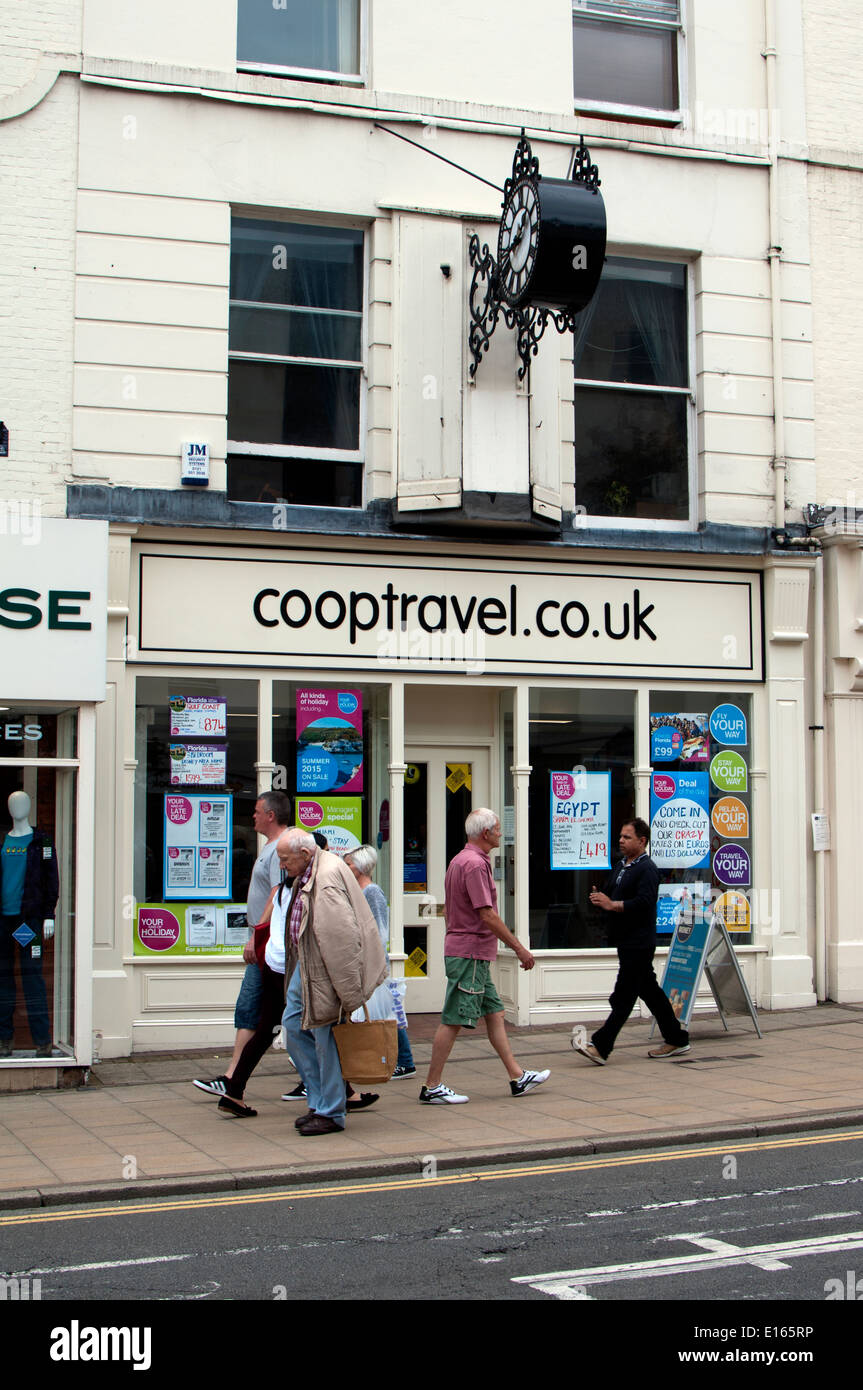 Co-op Travel Shop, Leamington Spa UK Stockfoto