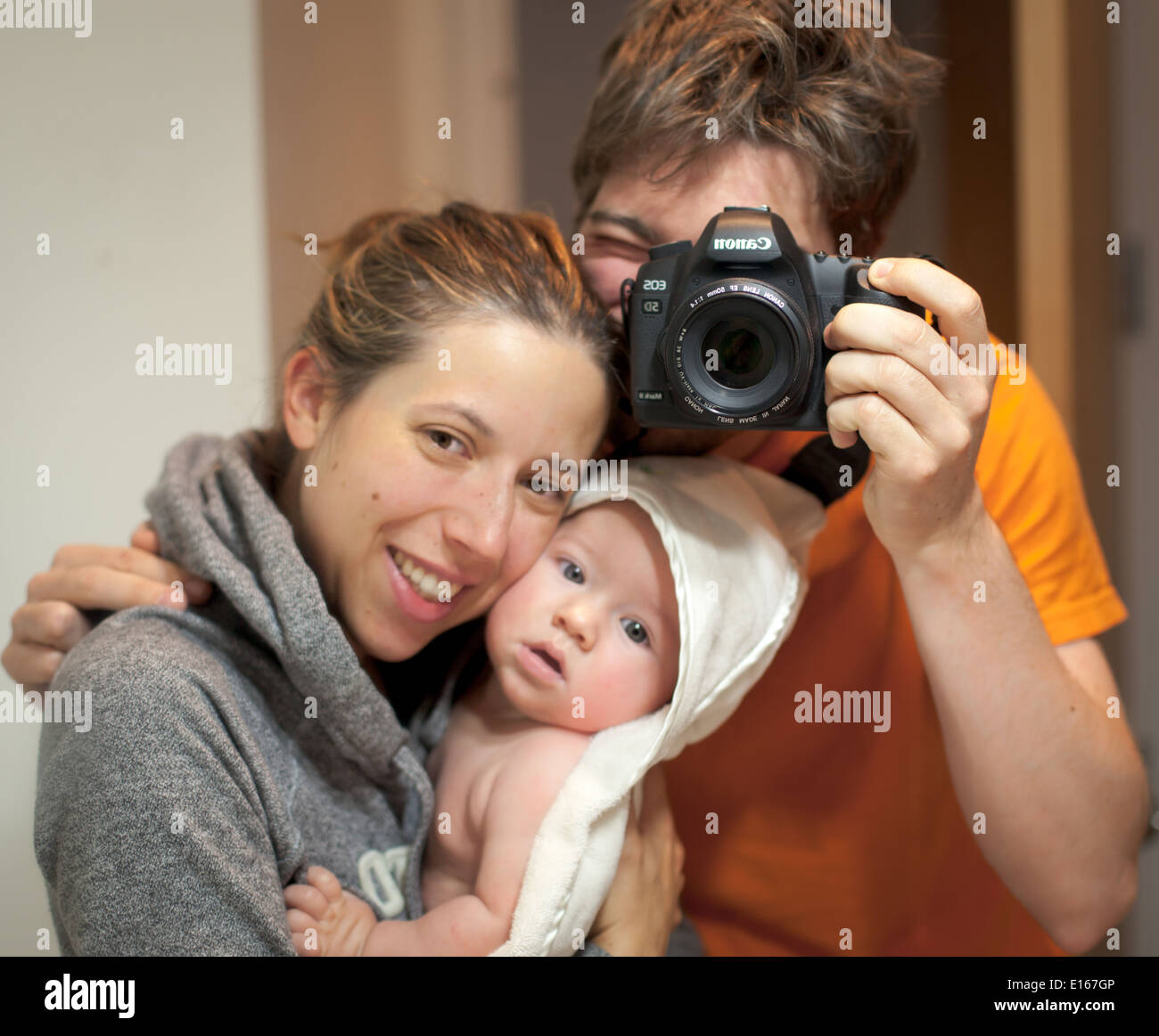 Familie fotografieren Stockfoto