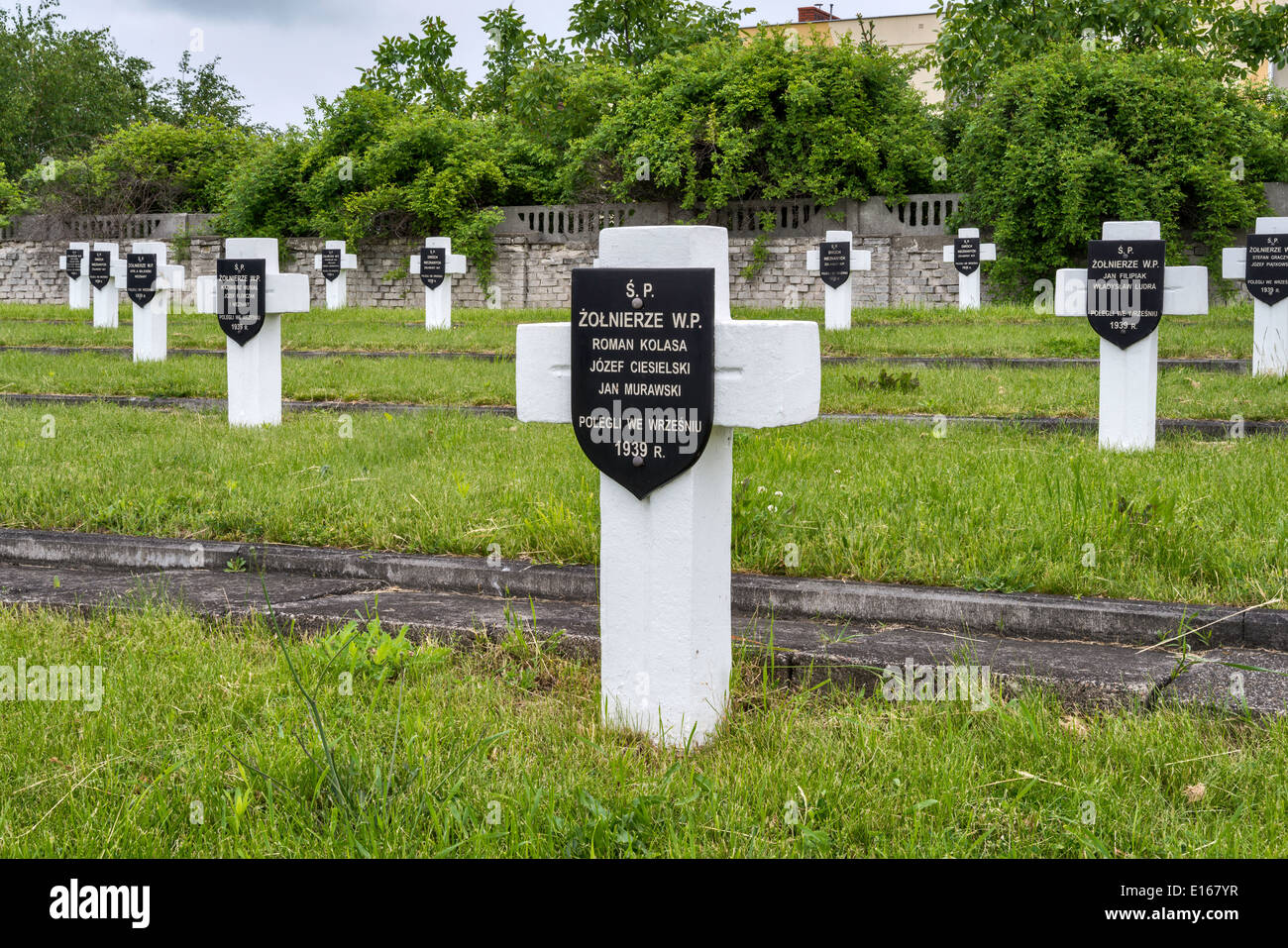 Friedhof von 4000 polnische Soldaten getötet in WW2 Schlacht von Bzura aka Schlacht von Kutno im September 1939, Sochaczew, Masowien, Polen Stockfoto
