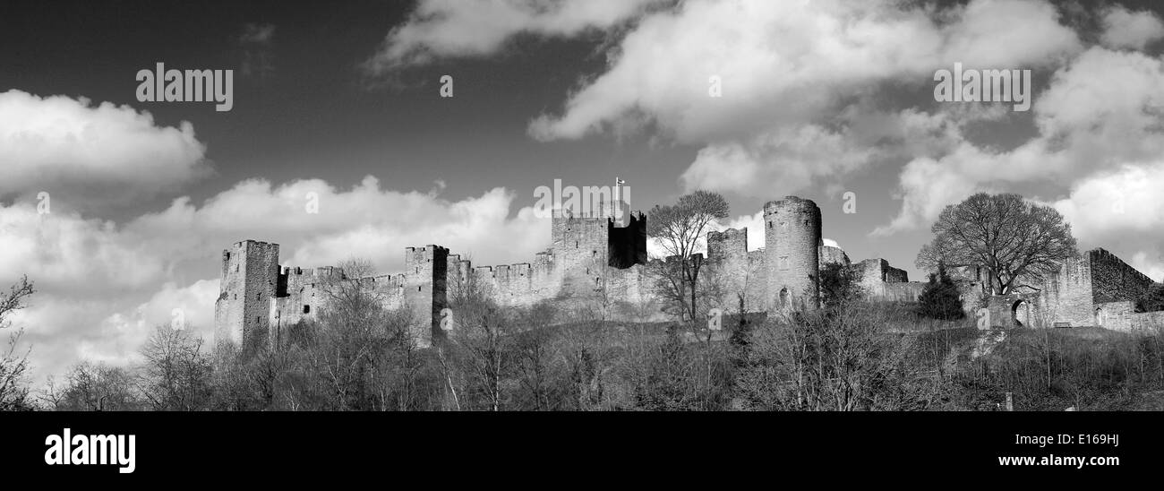 Frühling, Ludlow Castle, Ludlow Stadt, Grafschaft Shropshire, England, UK Stockfoto