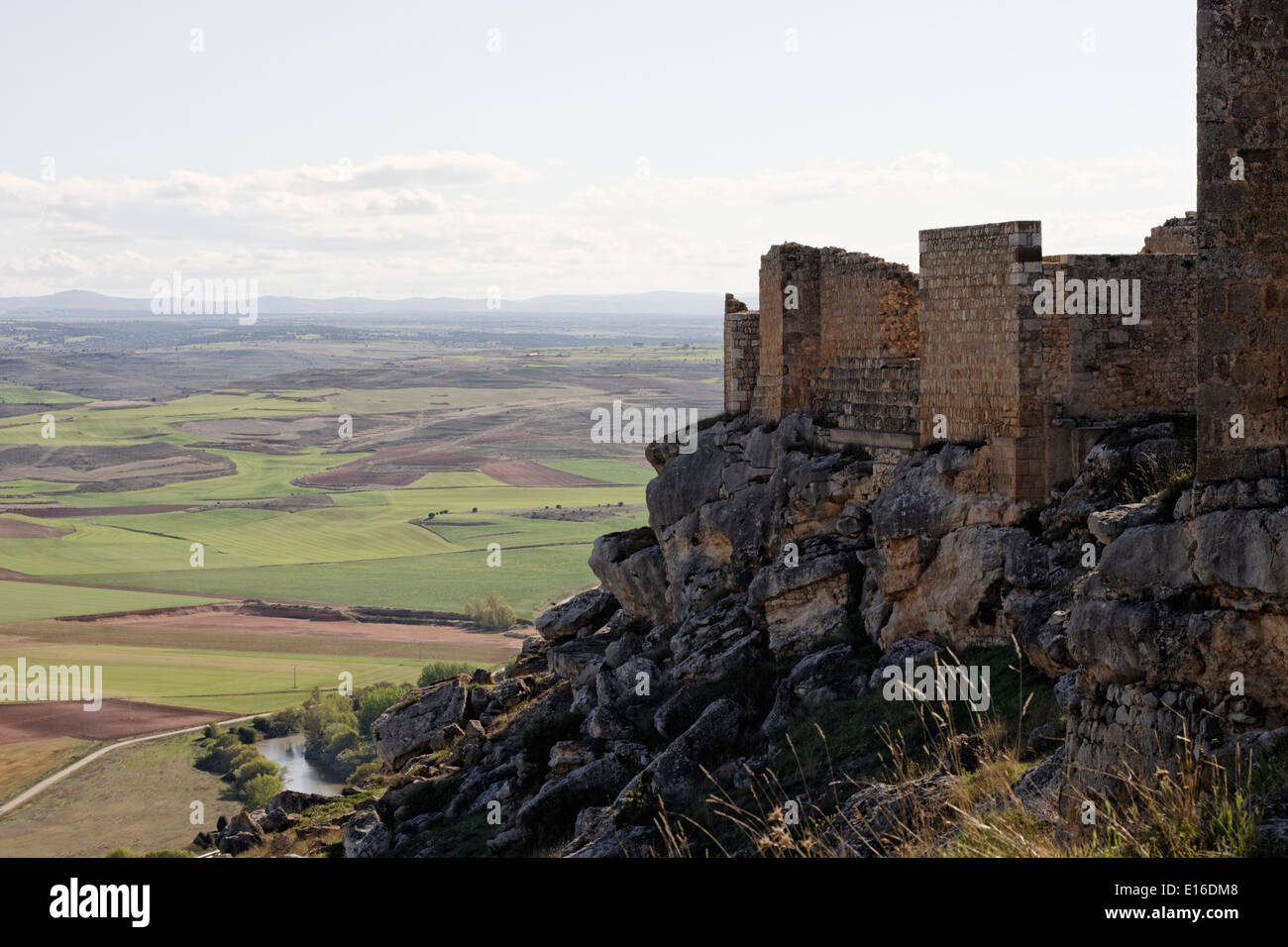 Gormaz Burg Soria Spanien. Stockfoto