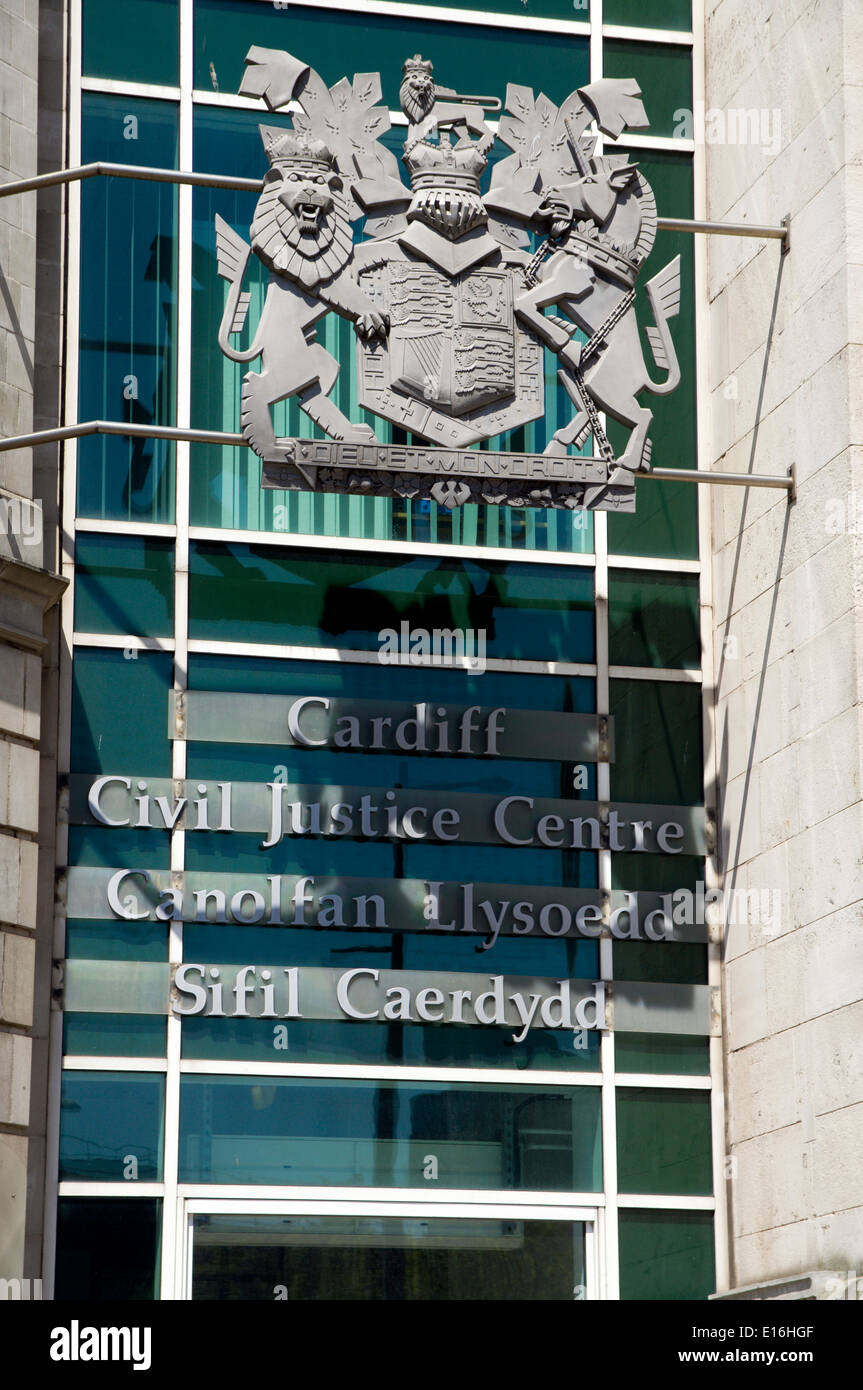Cardiff Zivil- und Familie Justizzentrum, Wales, Großbritannien. Stockfoto