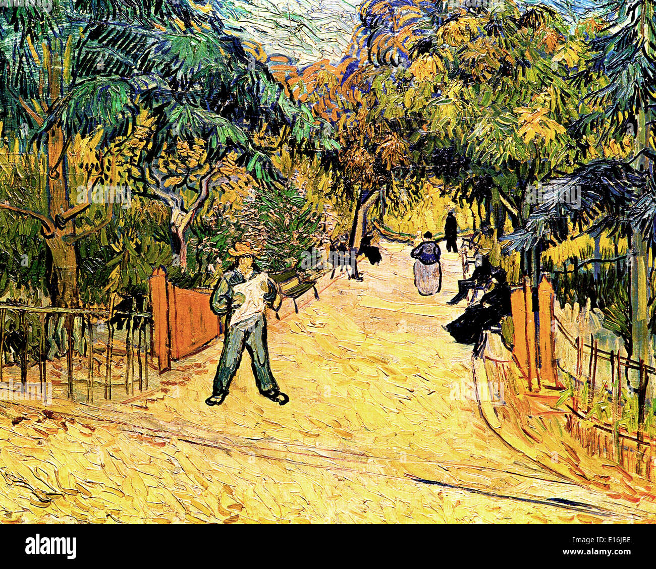 Eingang zum öffentlichen Park in Arles von Vincent Van Gogh Stockfoto