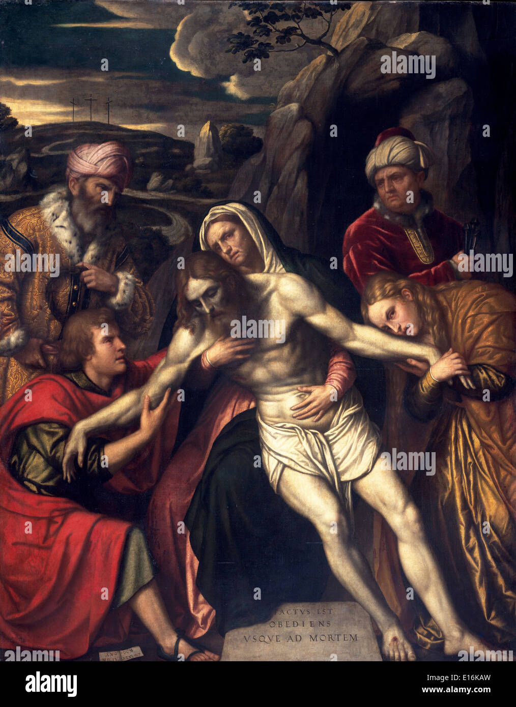 Grablegung von Moretto da Brescia, 1554 Stockfoto