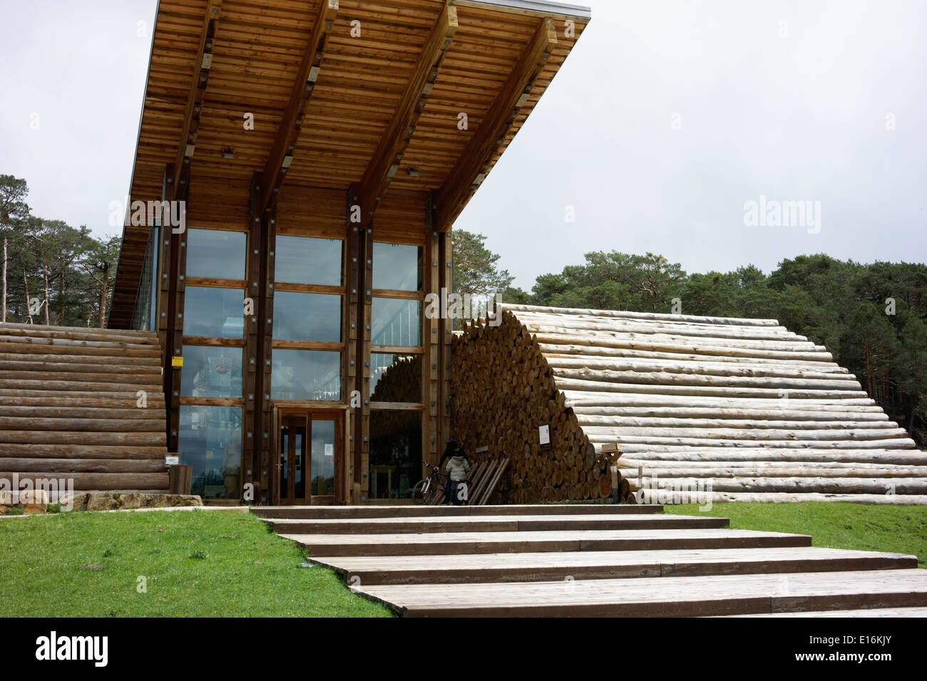 Casa De La Madera, Regumiel De La Sierra, Burgos, Spanien Stockfoto