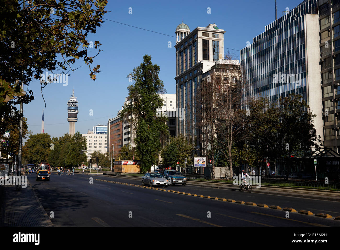 Avenida Libertador general Bernardo O'higgins Innenstadt von Santiago Chile Stockfoto