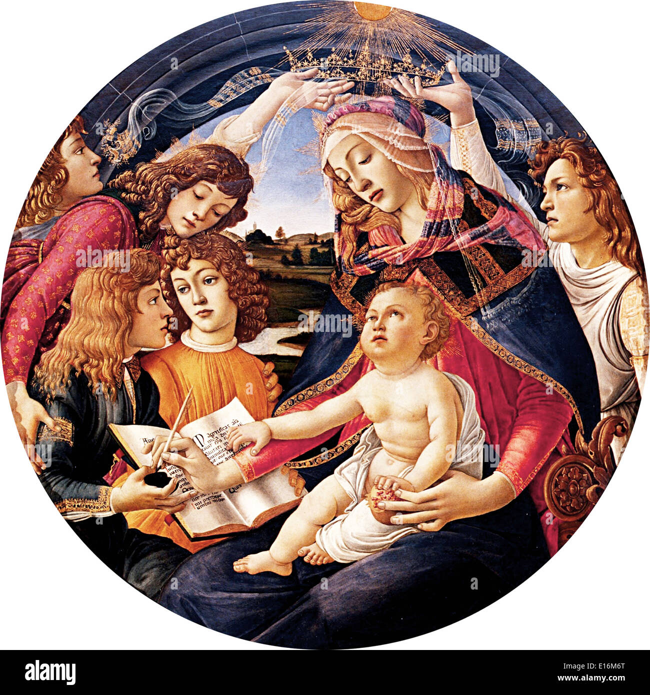 Madonna del Magnificat von Sandro Botticelli, 1481 Stockfoto