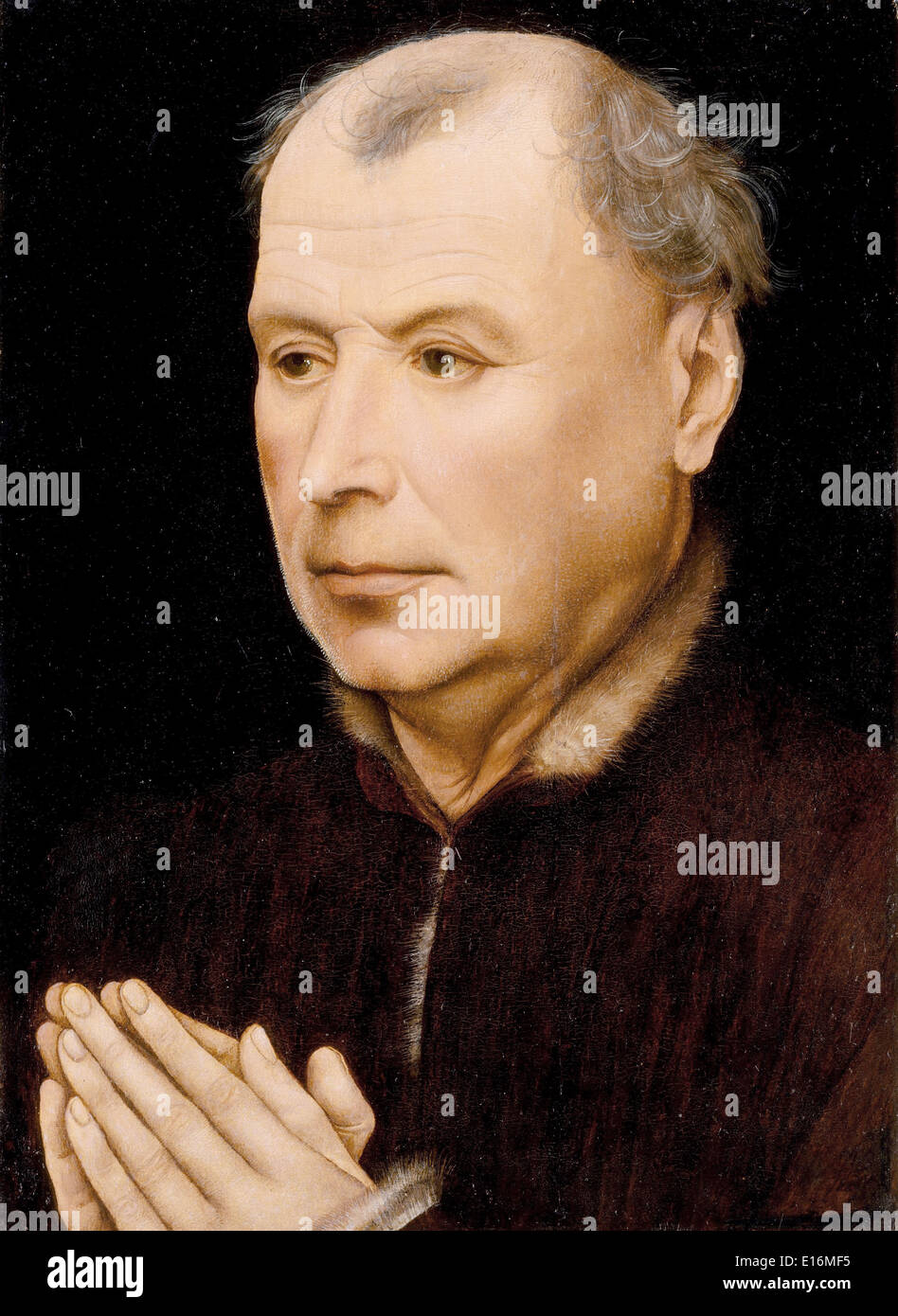 Mann im Gebet von Robert Campin, 1435 Stockfoto