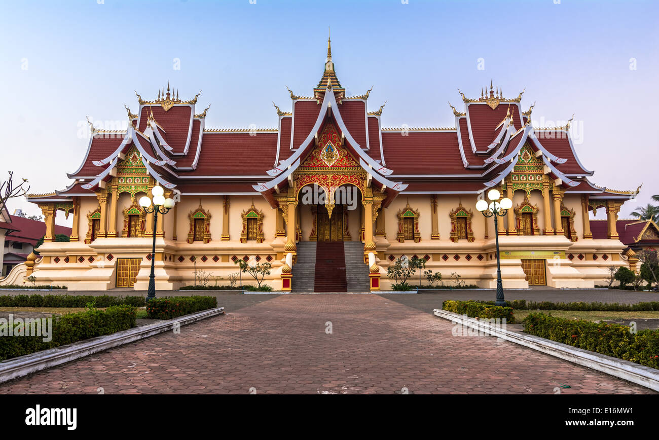 Wat, dass Luang Tai in Vientine, Laos Stockfoto