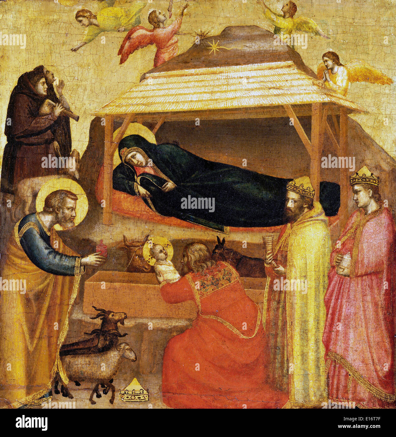 Anbetung der Könige von Giotto di Bondone, 1337 Stockfoto