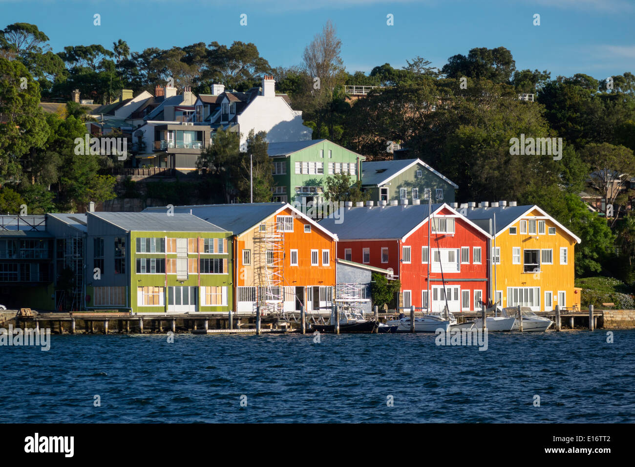 Sydney Australien, Hafen, Hafen, Wasser, East Balmain, Waterfront, Häuser, Häuser, AU140311175 Stockfoto