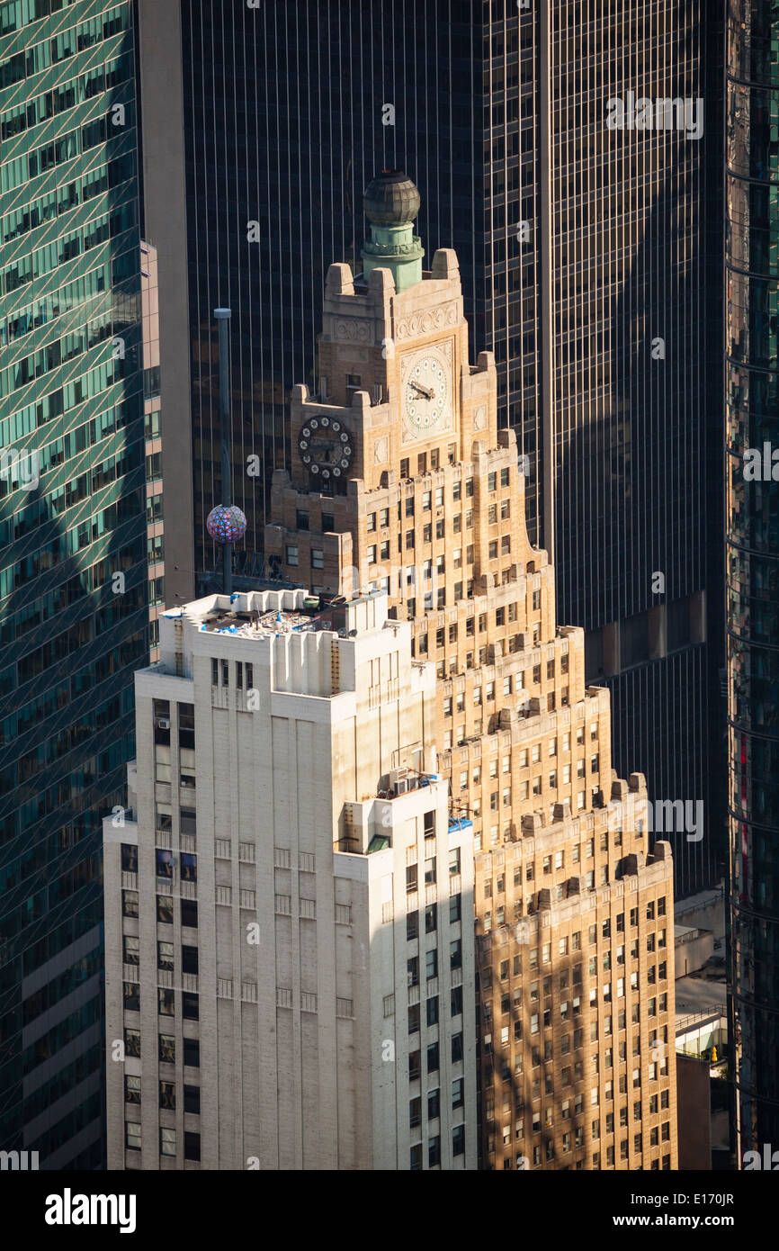 Die Paramount Building und den Times Square Ball in New York, USA Stockfoto