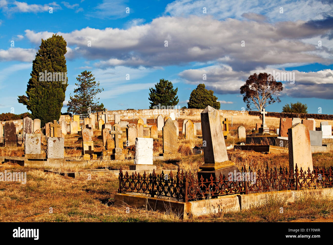 Ross Australia / historische Ross-Friedhof in Tasmanien. Stockfoto
