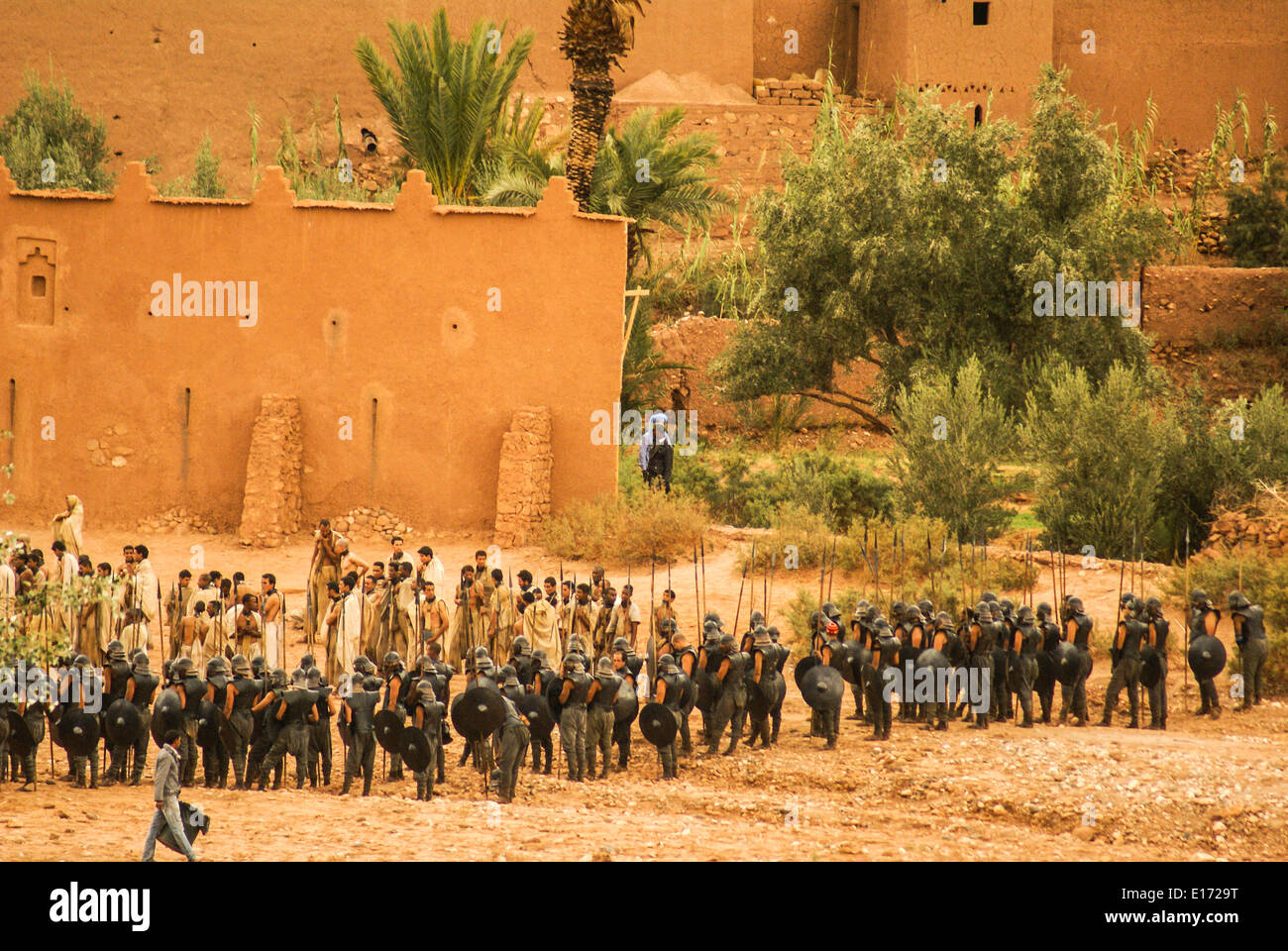 Dreharbeiten zu Game of Thrones im Dorf Ait Benhaddou, Marokko Stockfoto