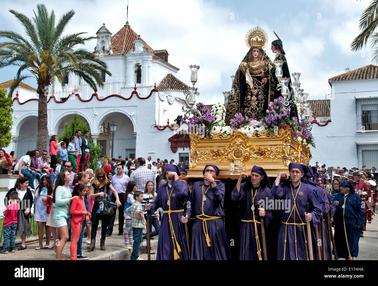 Semana Santa (Karwoche Ostern) Prozession Arcos de Frontera Spanien spanische Cadiz Stockfoto
