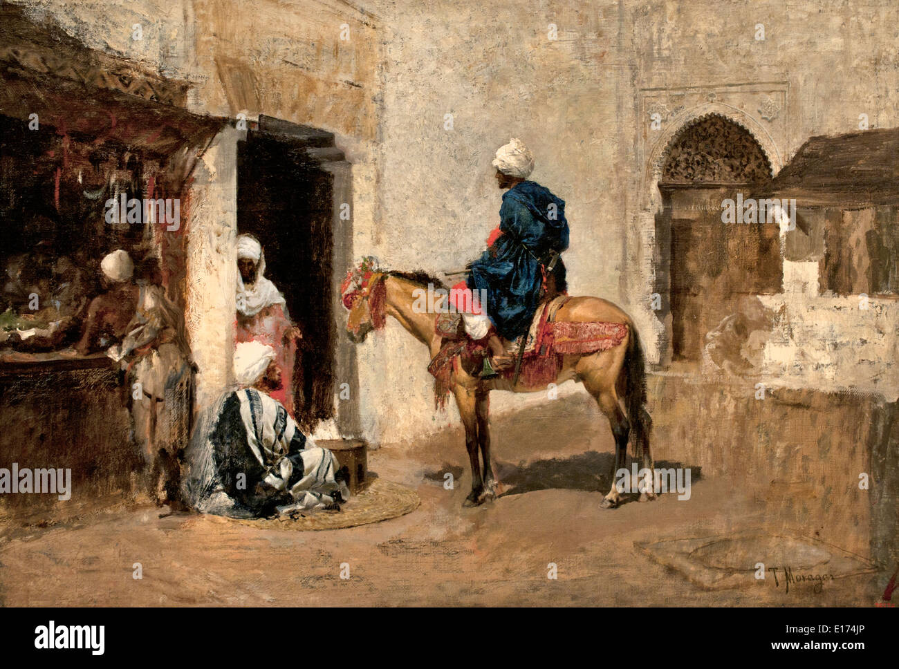 Auf dem Pferderücken 1891 Tomàs Moragas 1837 – 1906 Spanien Spanisch Marokko Stockfoto