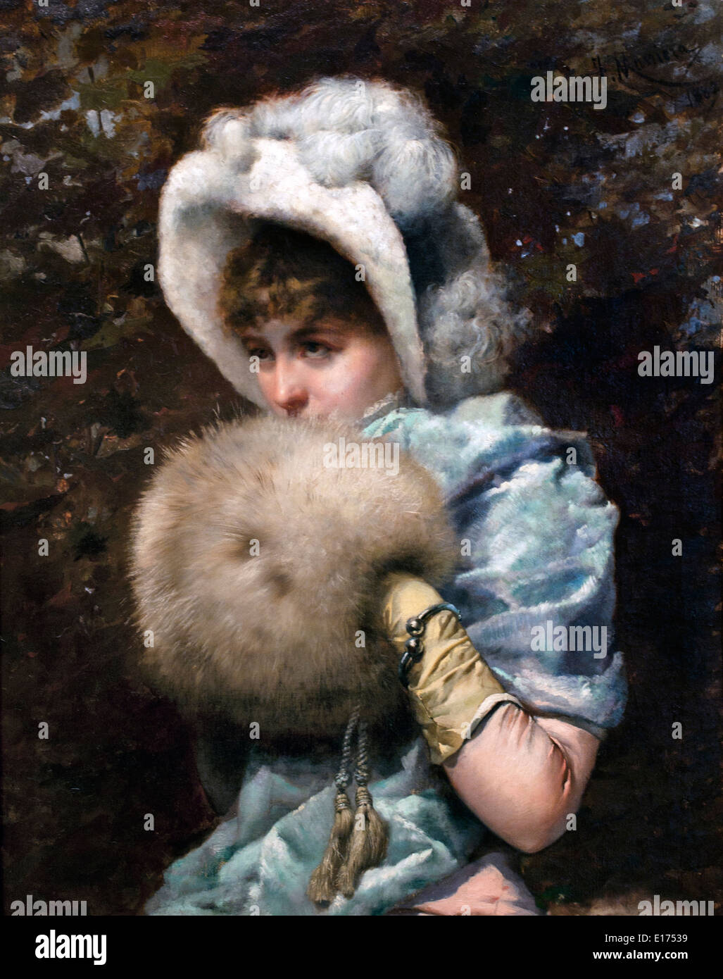 Winter 1882 Francesc Masriera 1842-1902 Barcelona Spanien Spanisch Stockfoto