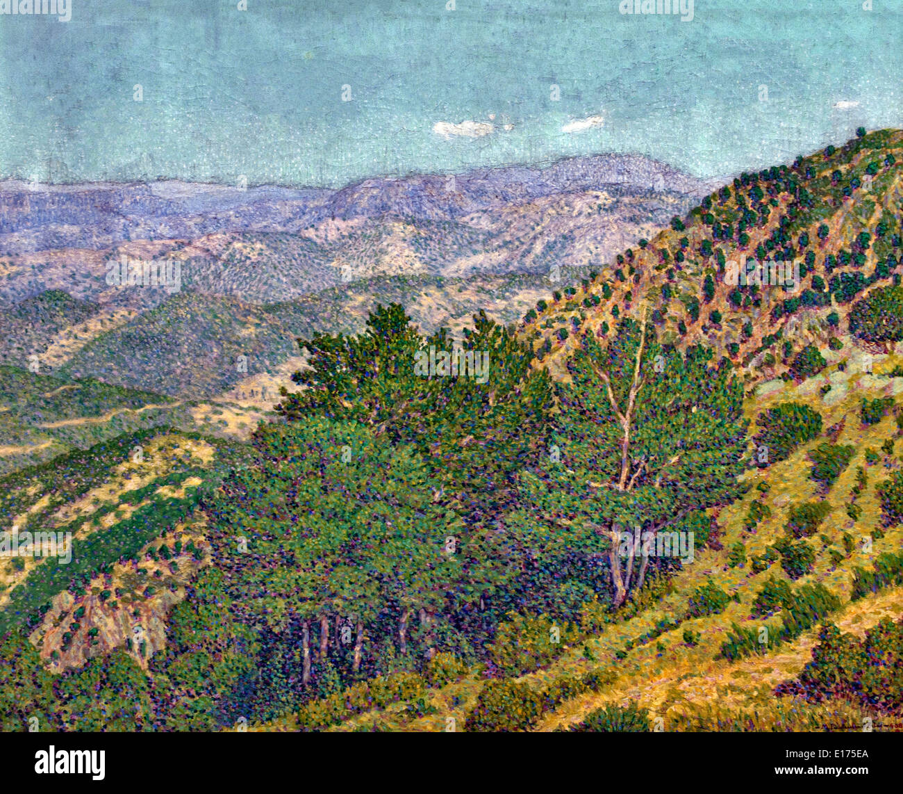 Berge von Montseny A ruhigen Tag in der früh 1903 Marià Pidelaserra 1877-1946 Spanien Spanisch Stockfoto