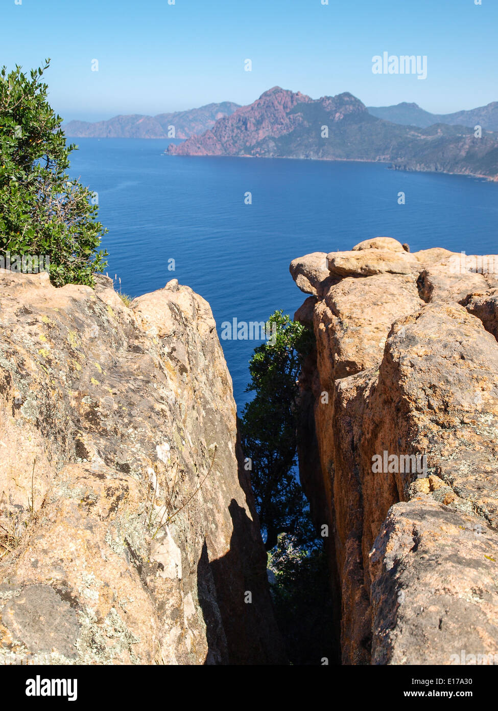 Calanque de Piana Felsformationen Stockfoto