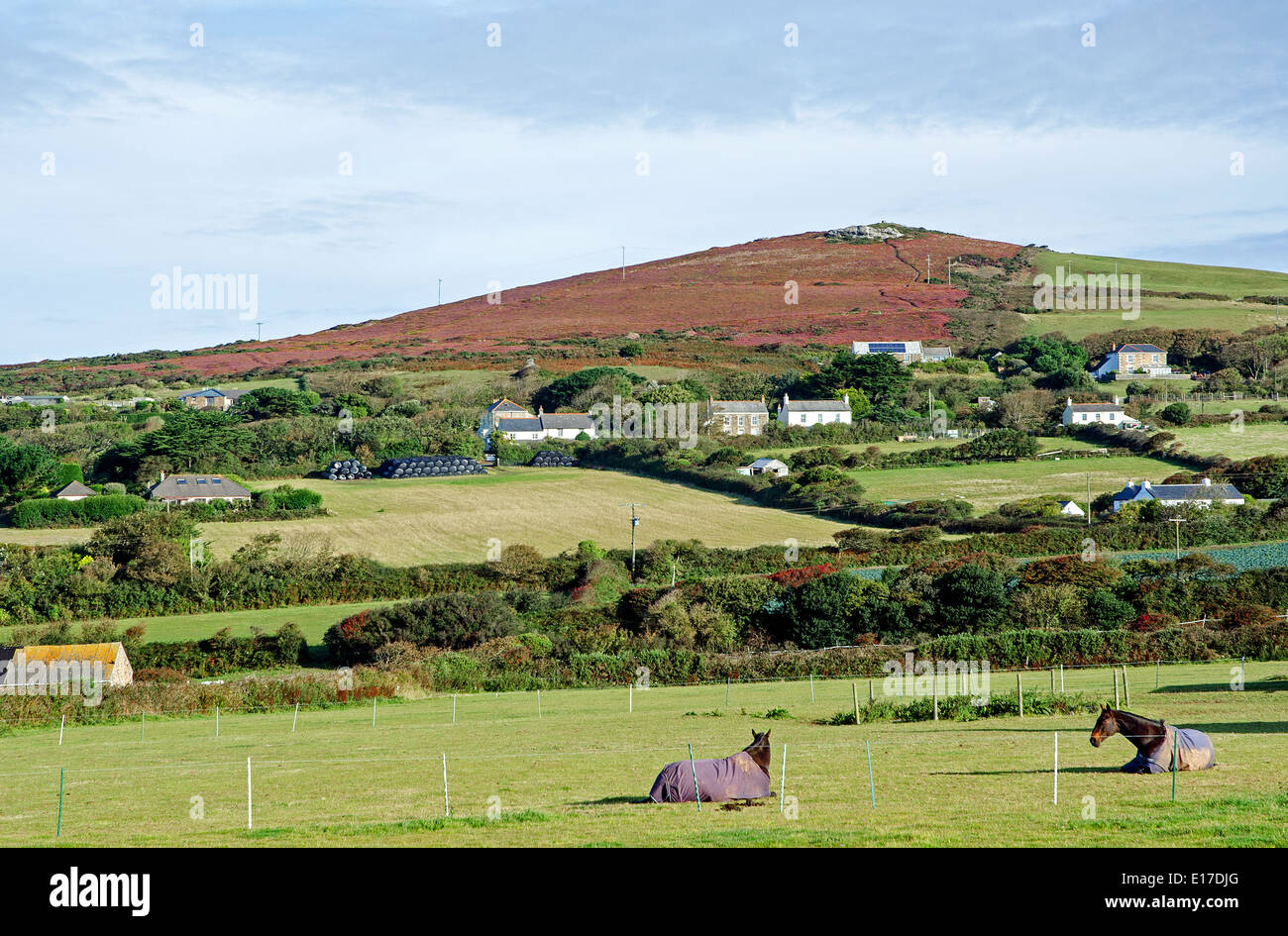 ein Blick auf die Beacon auf Extrameldung in Cornwall, Großbritannien Stockfoto