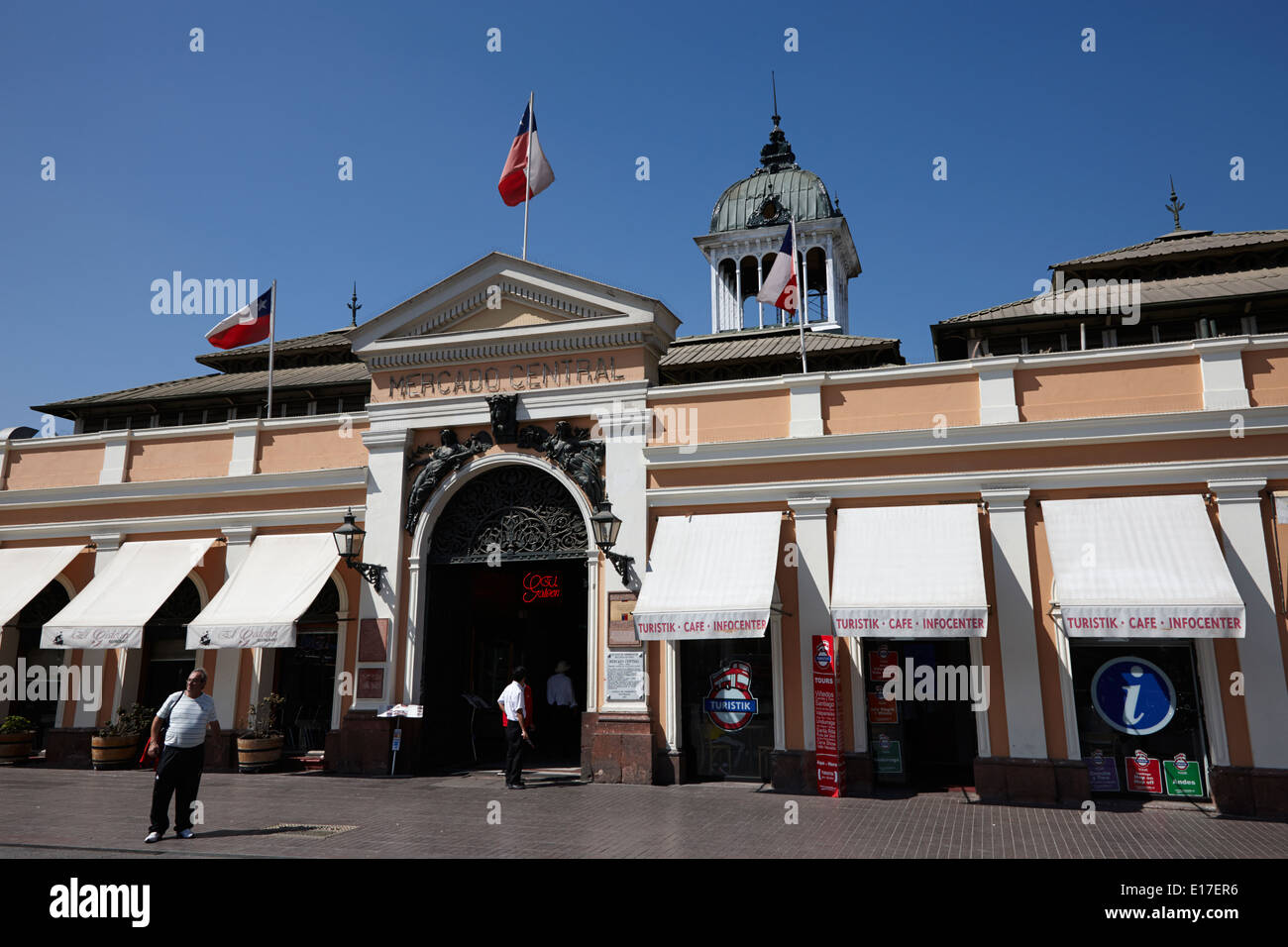 Zentralmarkt Mercado Santiago Chile Stockfoto